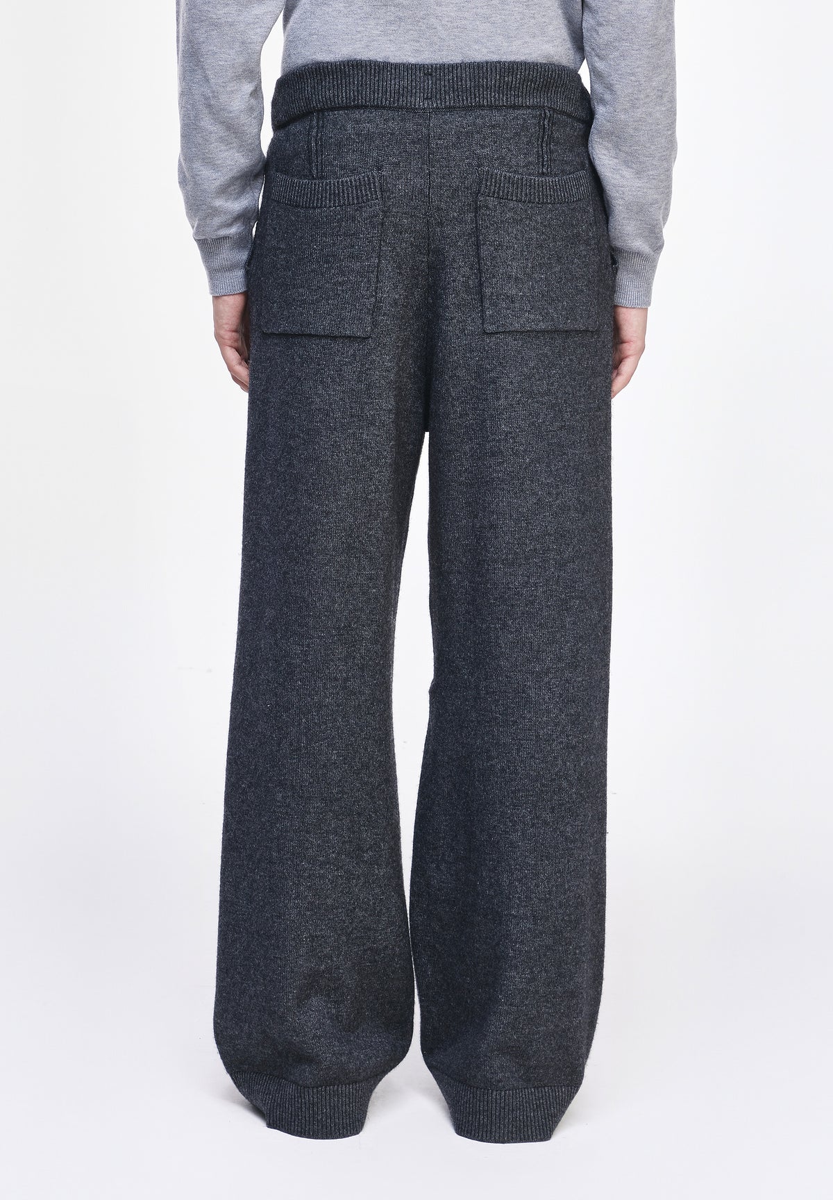 CASHMERE BLEND WIDE KNIT PANTS