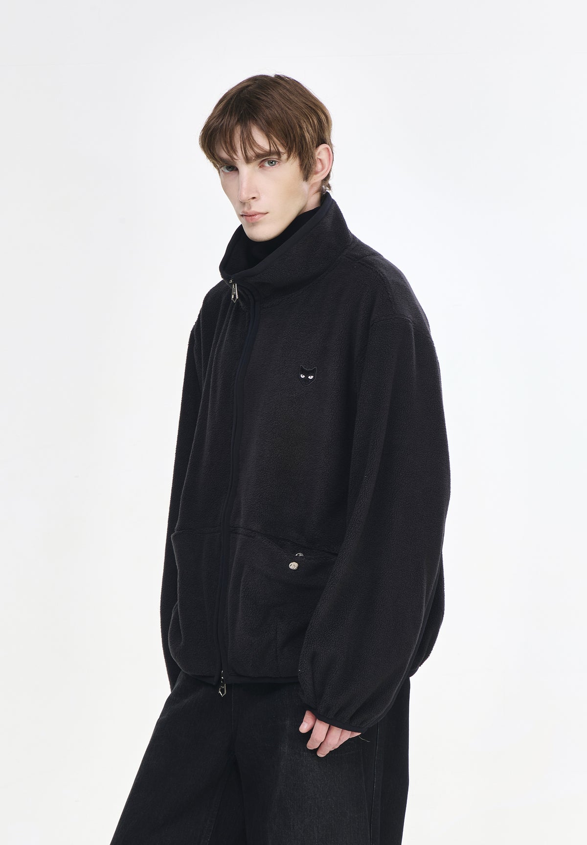 ZZERO PANTHER FLEECE HIGH NECK ZIP UP