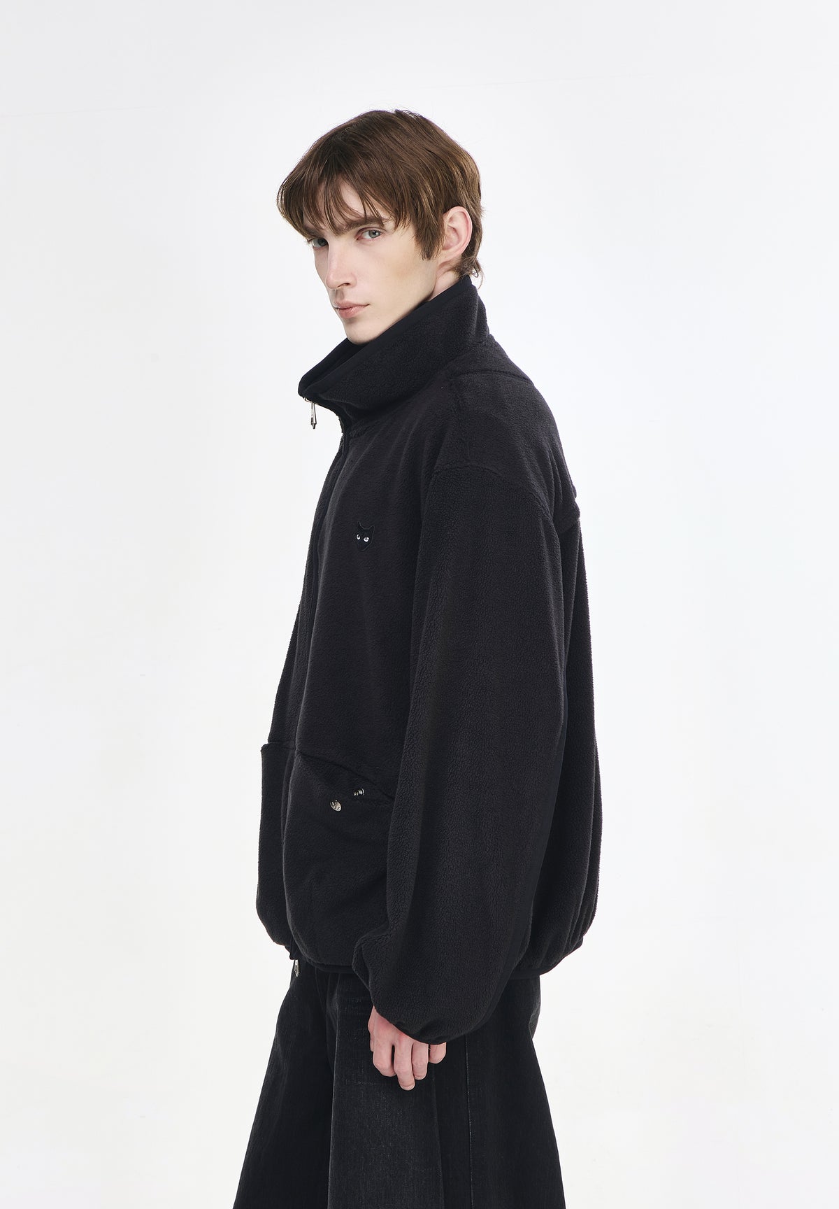 ZZERO PANTHER FLEECE HIGH NECK ZIP UP