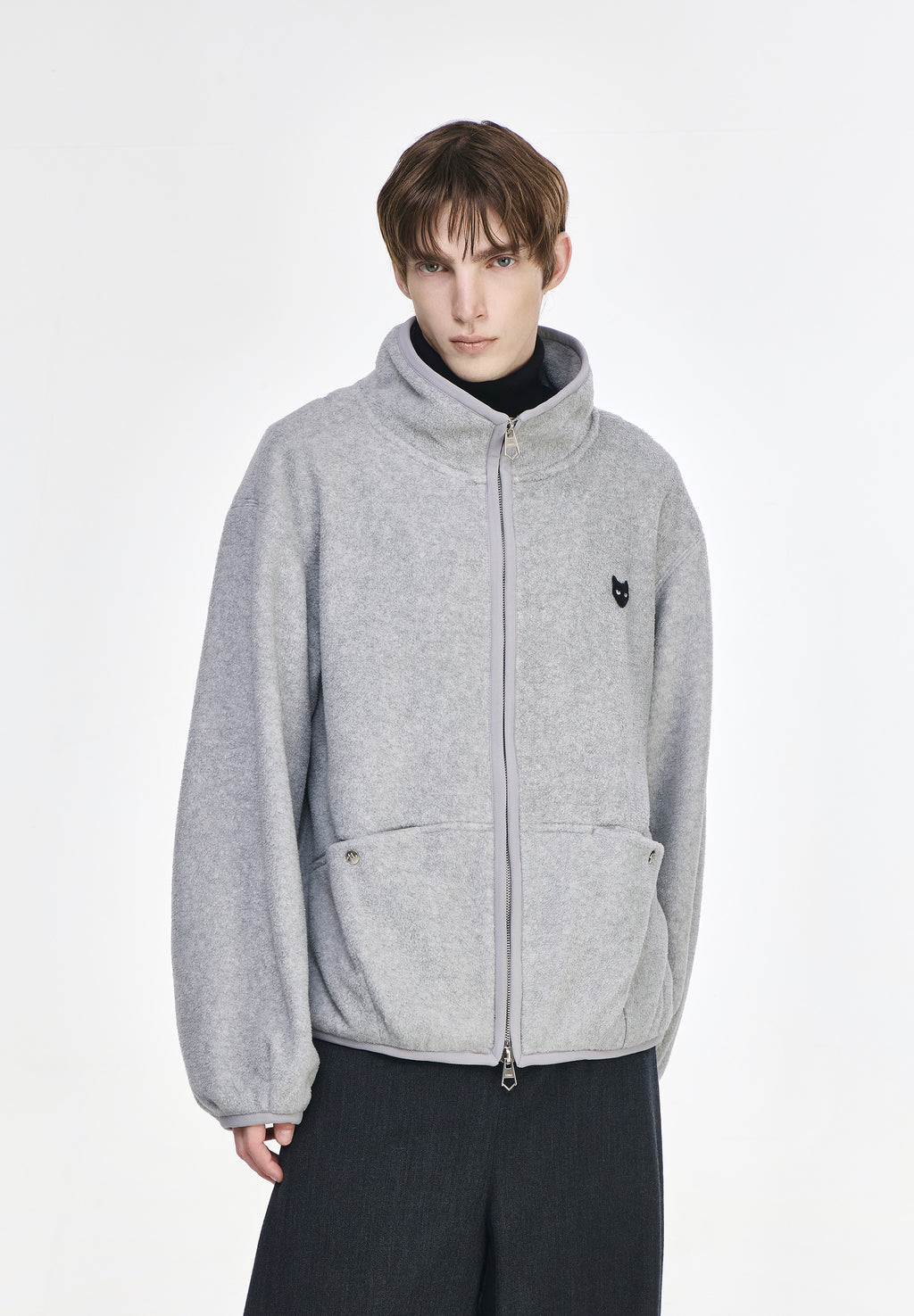 ZZERO PANTHER FLEECE HIGH NECK ZIP UP