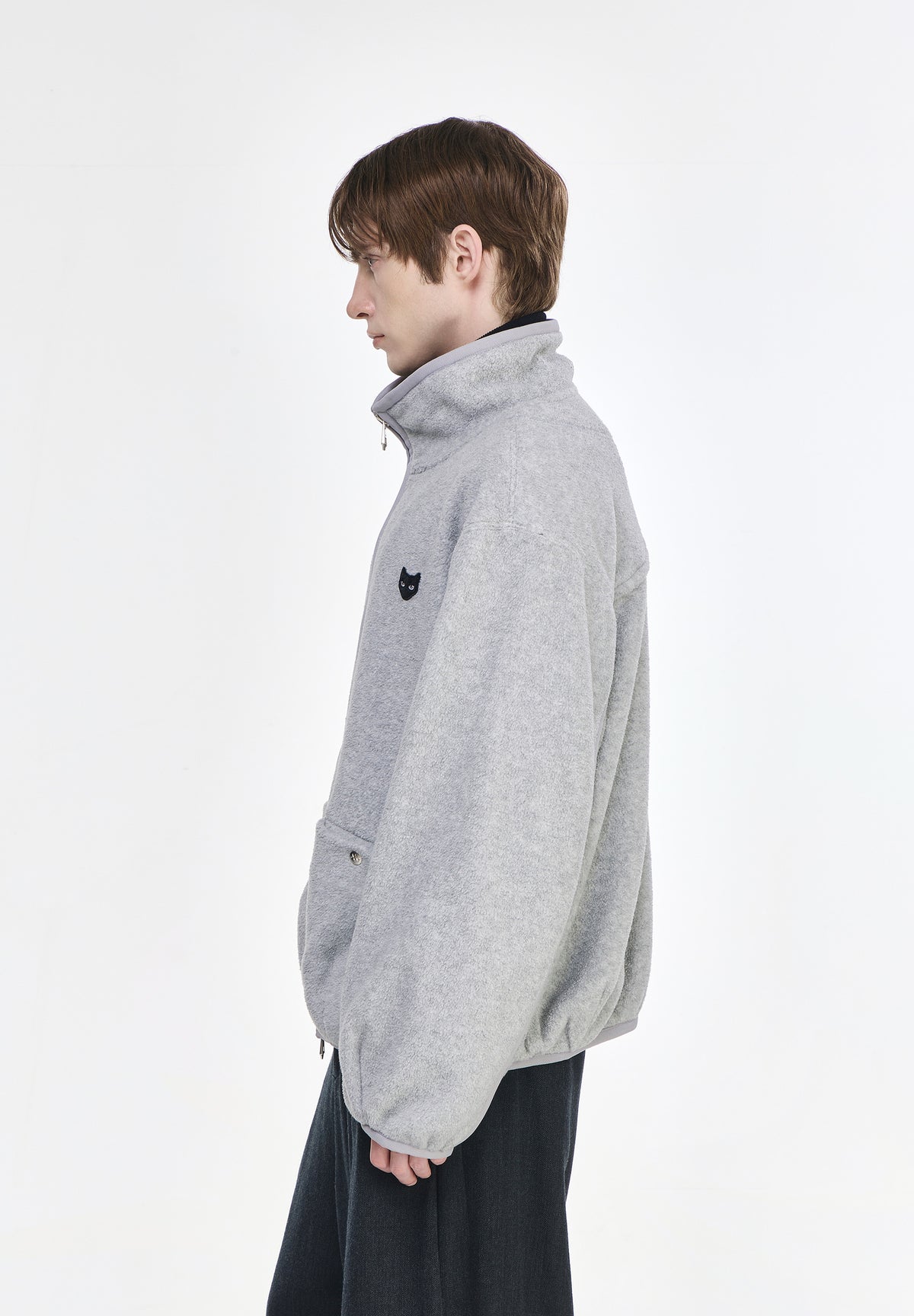 ZZERO PANTHER FLEECE HIGH NECK ZIP UP