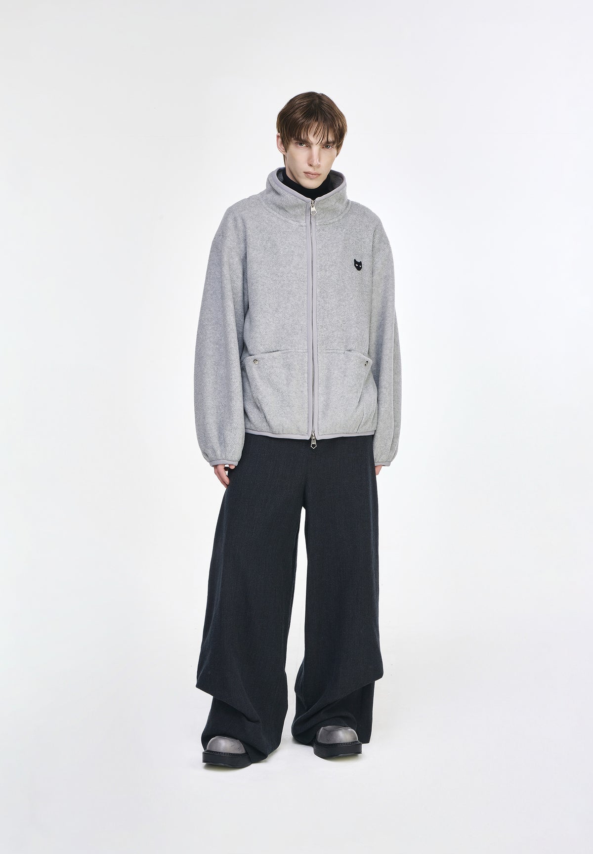 ZZERO PANTHER FLEECE HIGH NECK ZIP UP