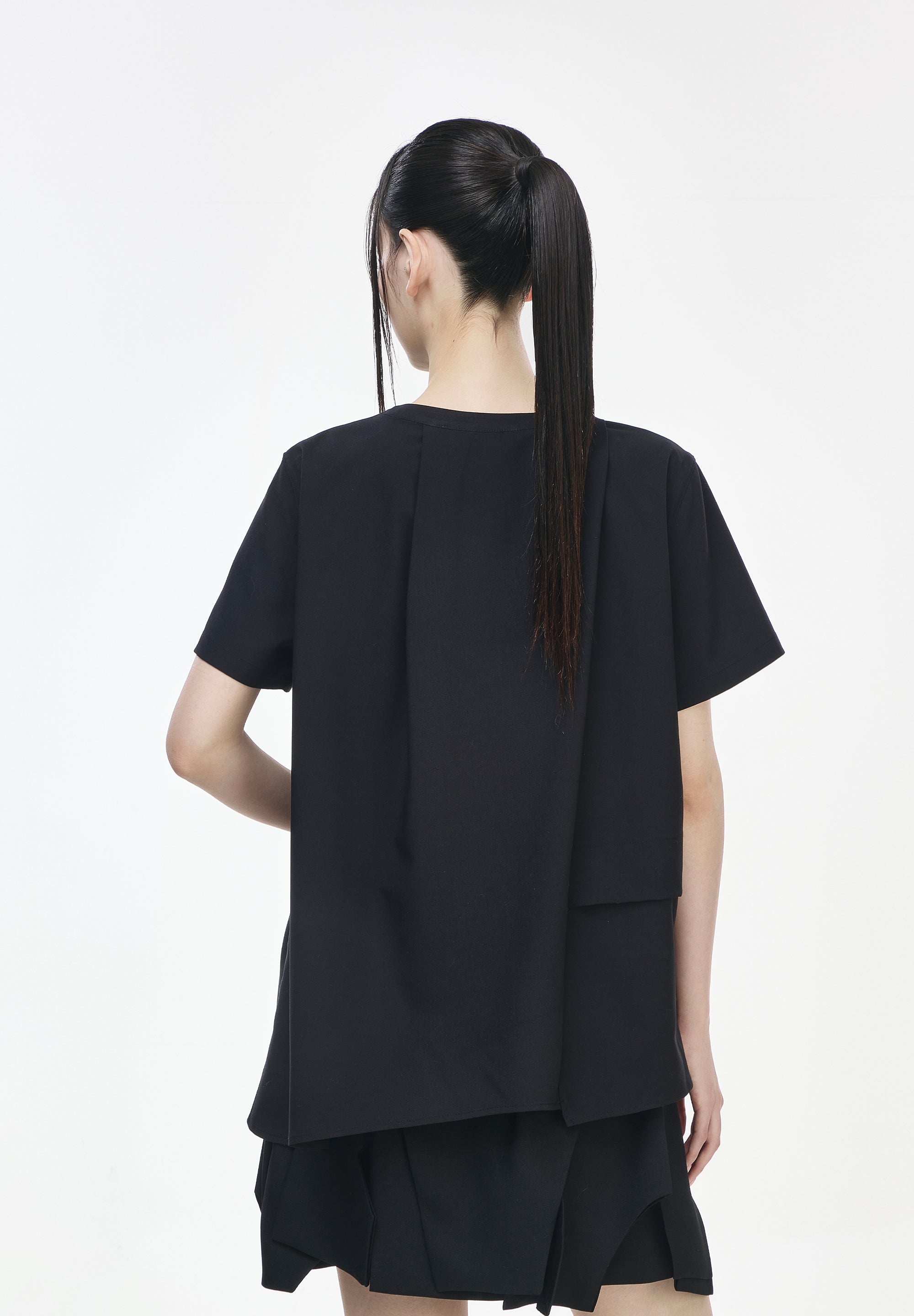 ASYMMETRIC DRAPE TOP