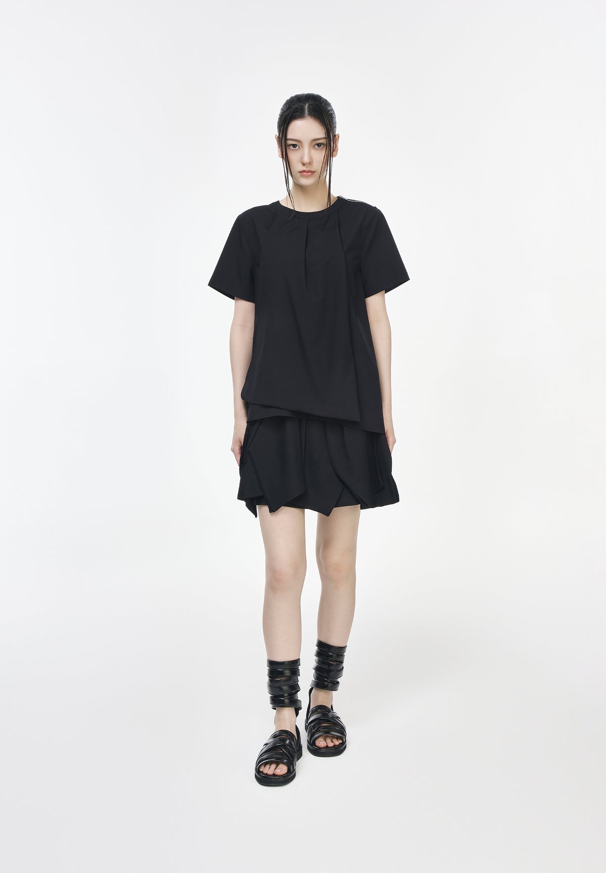 ASYMMETRIC DRAPE TOP