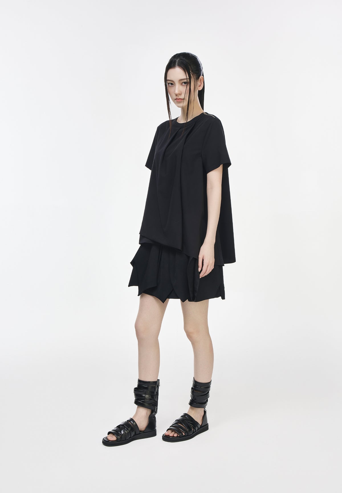 ASYMMETRIC DRAPE TOP
