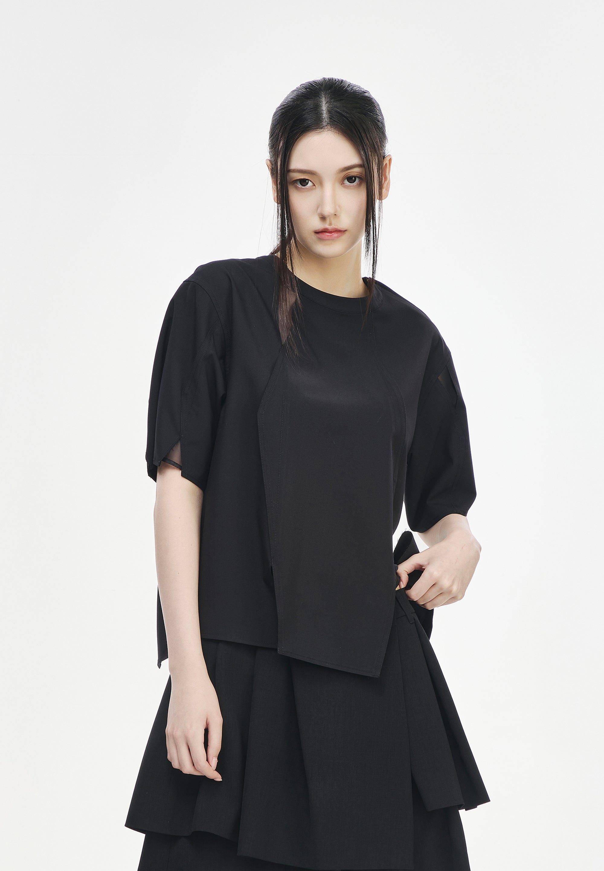POLYPTYCH WOVEN TOP