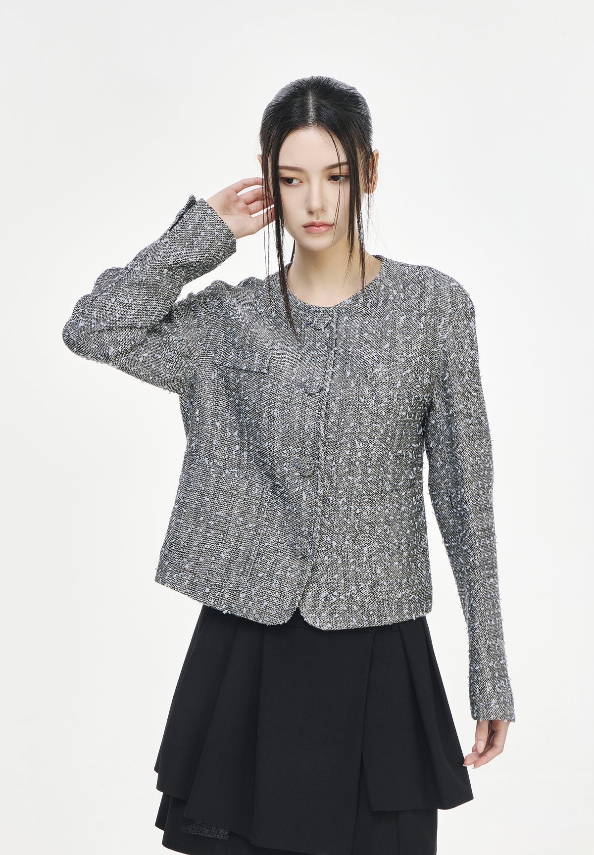 COCOON TWEED JACKET