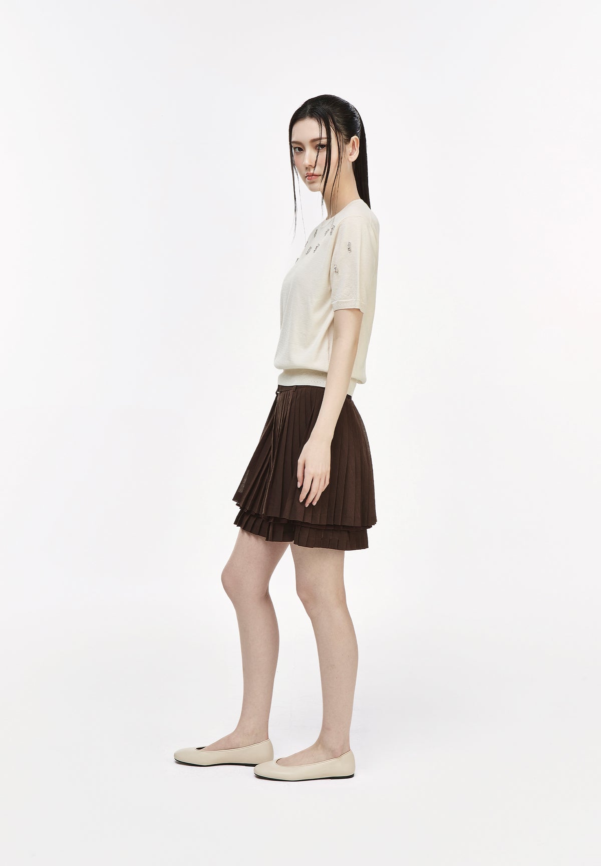 TEARDROP ROUND NECK KNIT