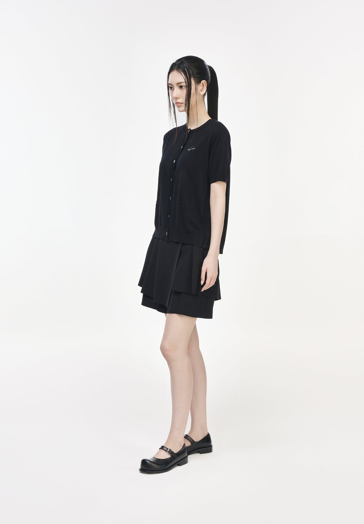 CELESTIAL EMBROIDERED VEILED CARDIGAN