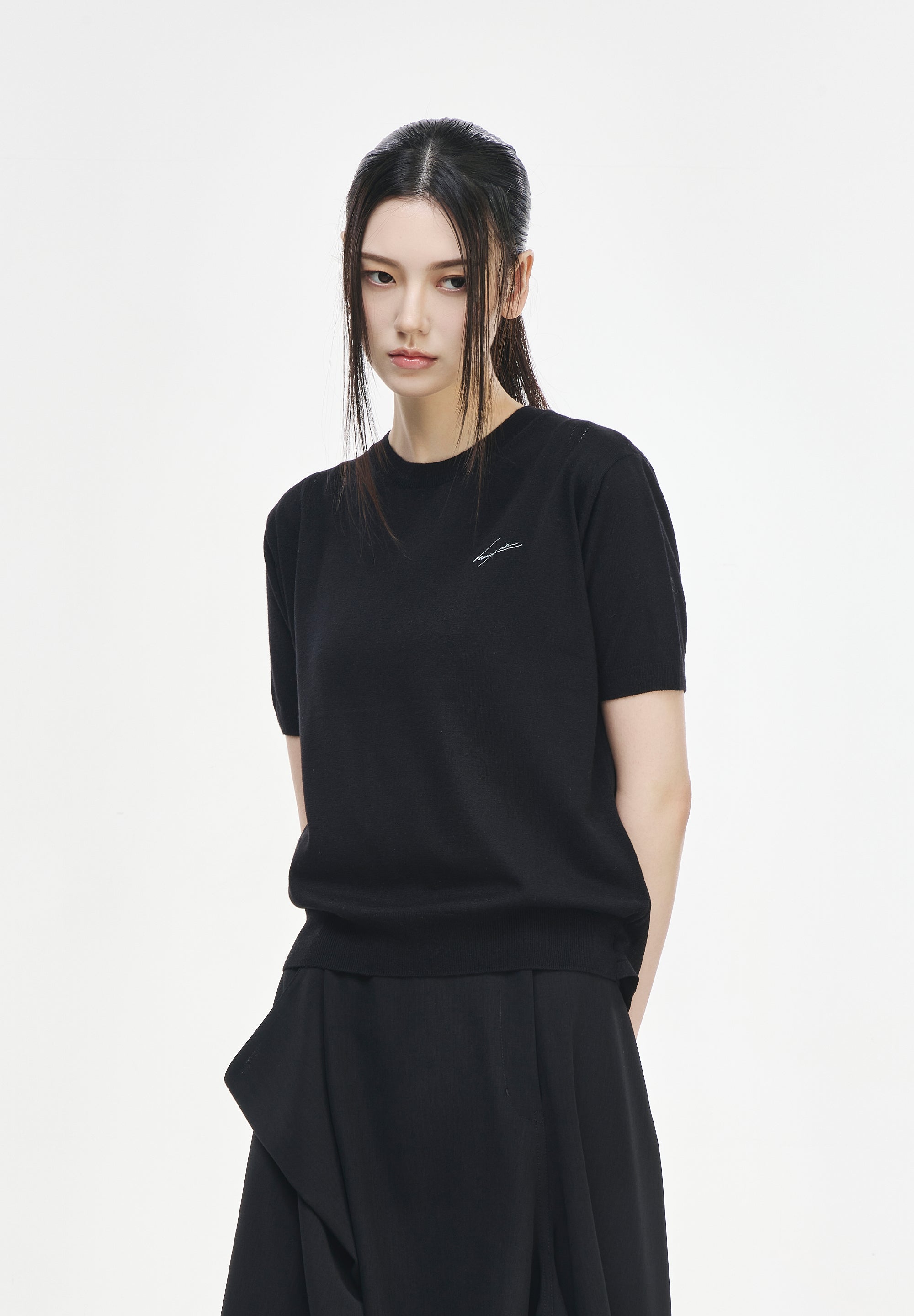 CELESTIAL EMBROIDERED VEILED KNIT