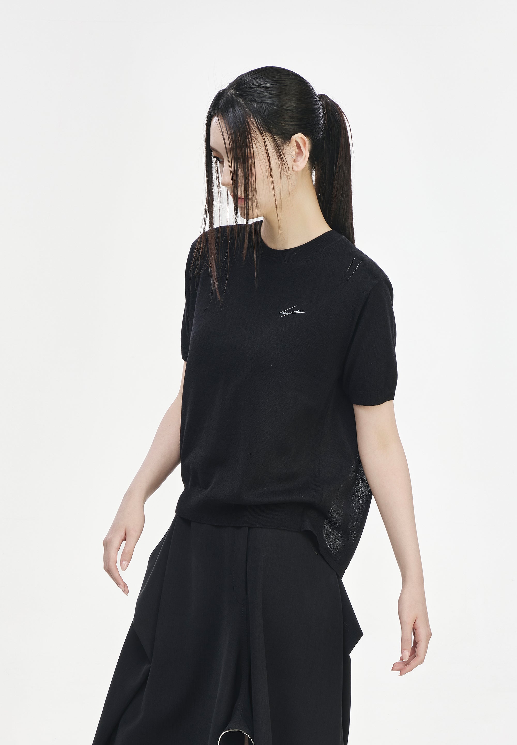 CELESTIAL EMBROIDERED VEILED KNIT