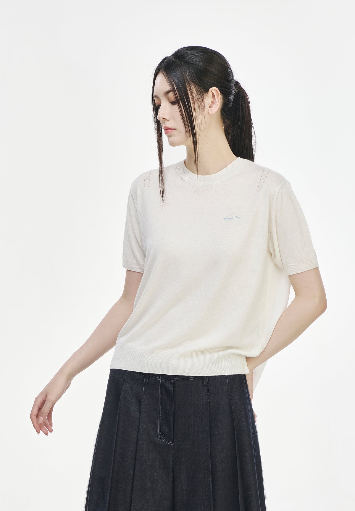 CELESTIAL EMBROIDERED VEILED KNIT