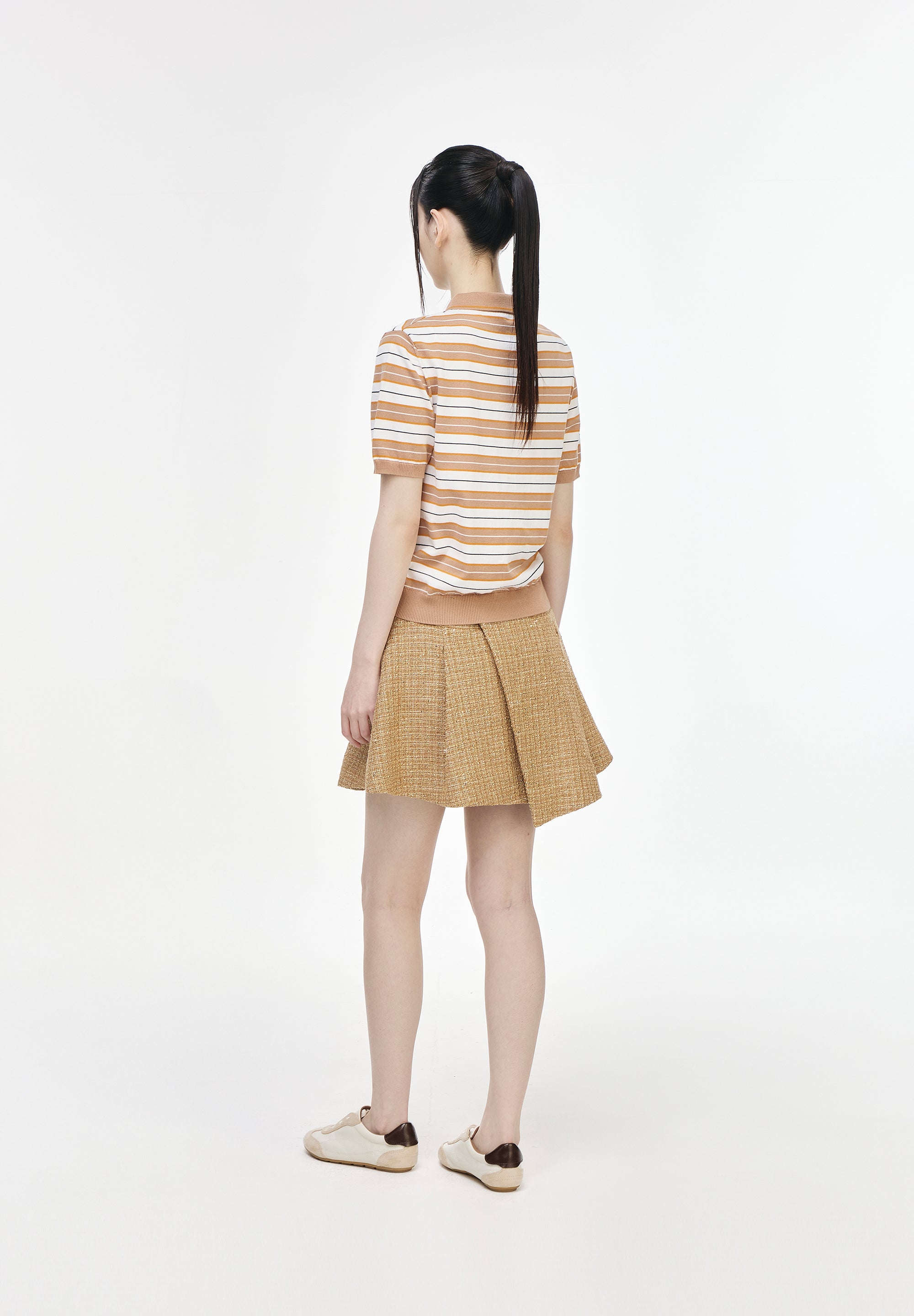 PANTHER STRIPE COLLAR CARDIGAN
