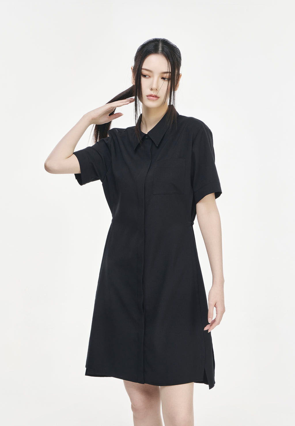 FLORAL EMBROIDERED SHIRT ONE PIECE