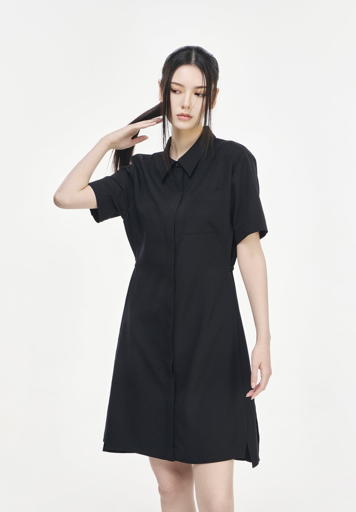 FLORAL EMBROIDERED SHIRT ONE PIECE