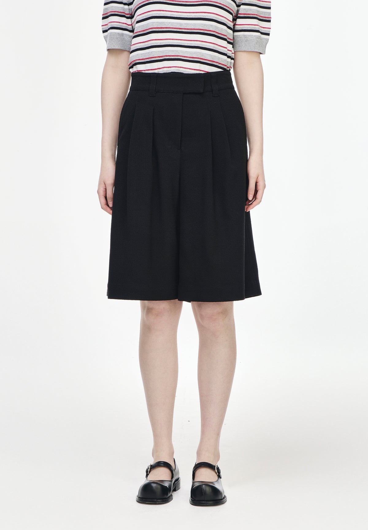 ASYMMETRIC BERMUDA SHORTS