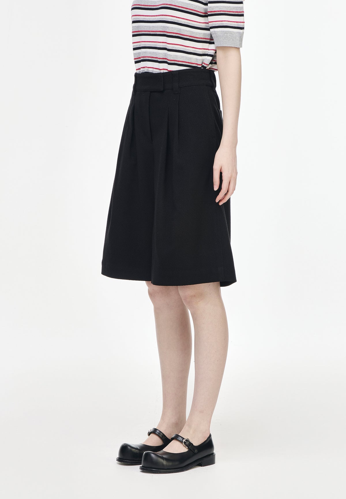 ASYMMETRIC BERMUDA SHORTS