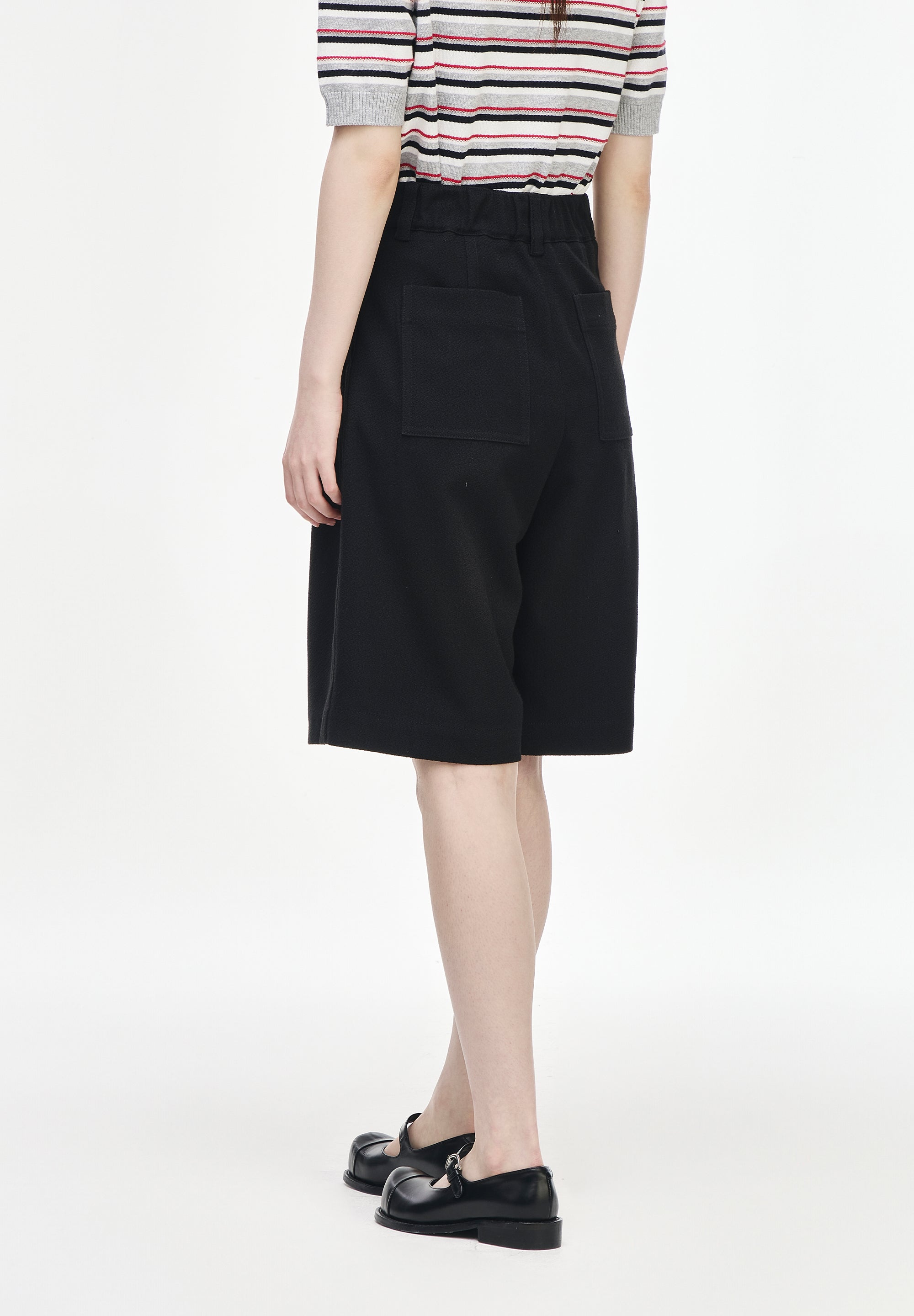 ASYMMETRIC BERMUDA SHORTS