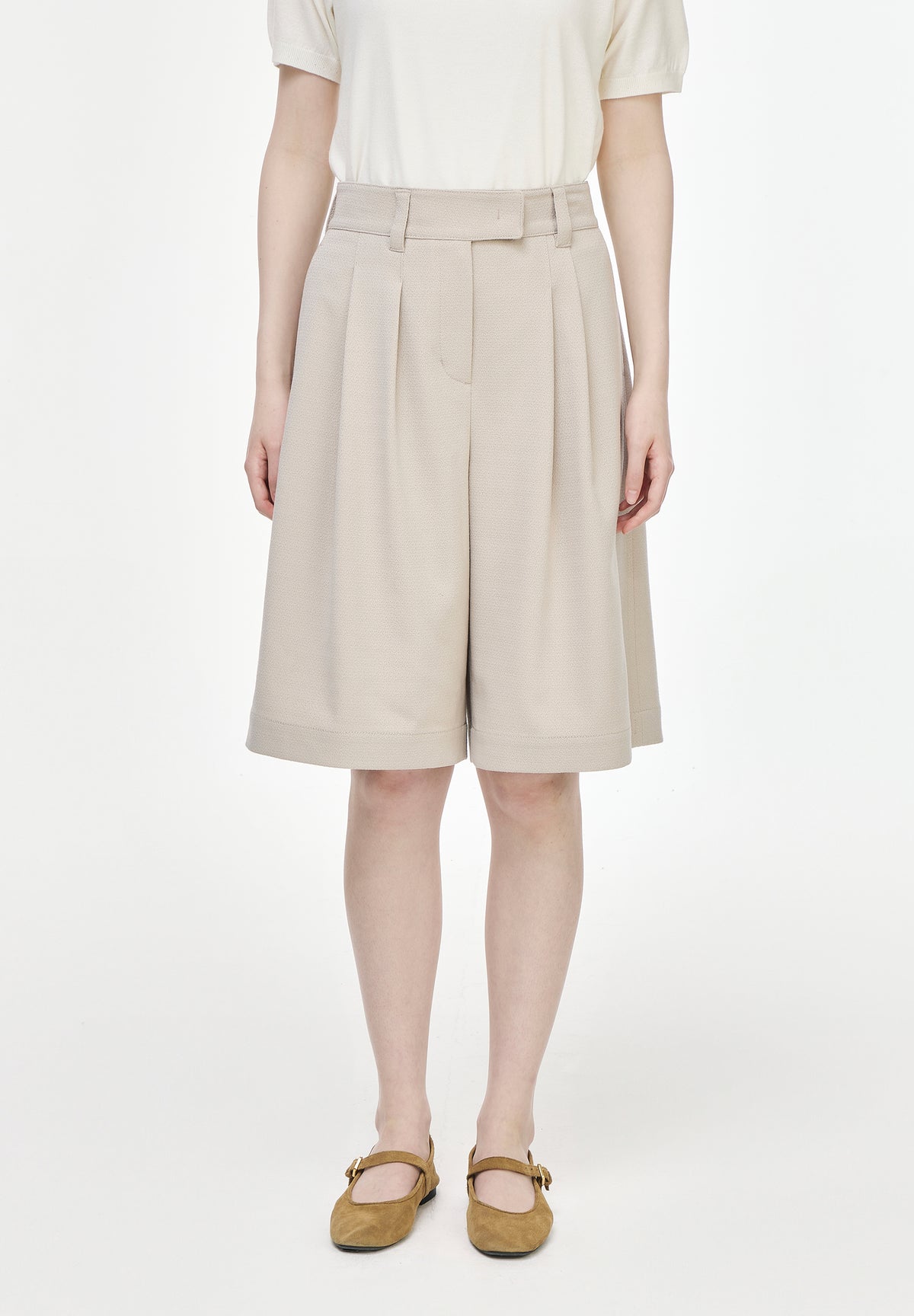 ASYMMETRIC BERMUDA SHORTS