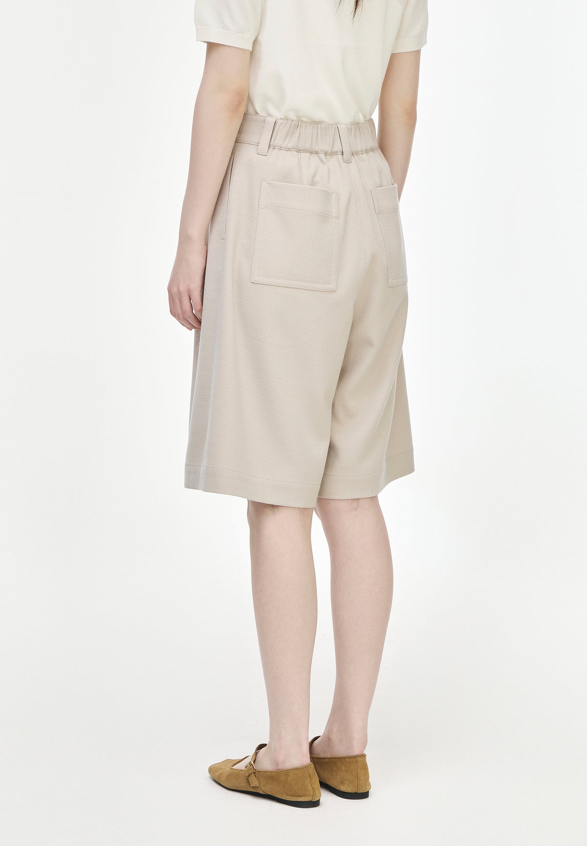 ASYMMETRIC BERMUDA SHORTS