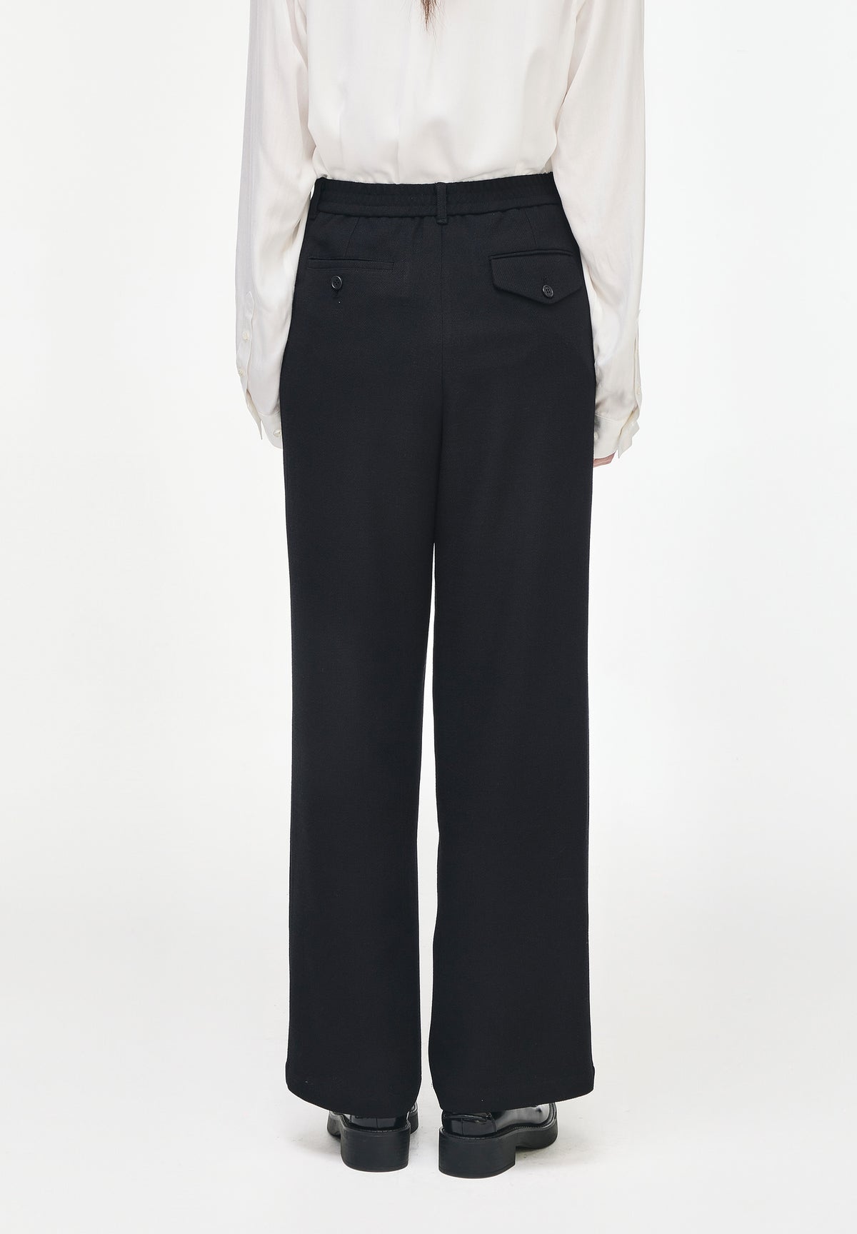 SEMI FLARE LINEN PANTS