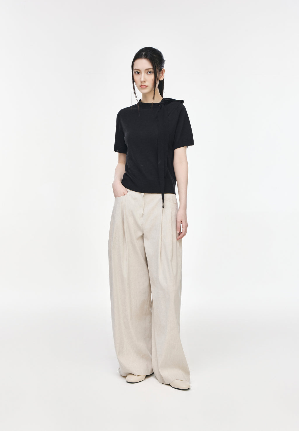 LEVEL VOLUME LINEN PANTS
