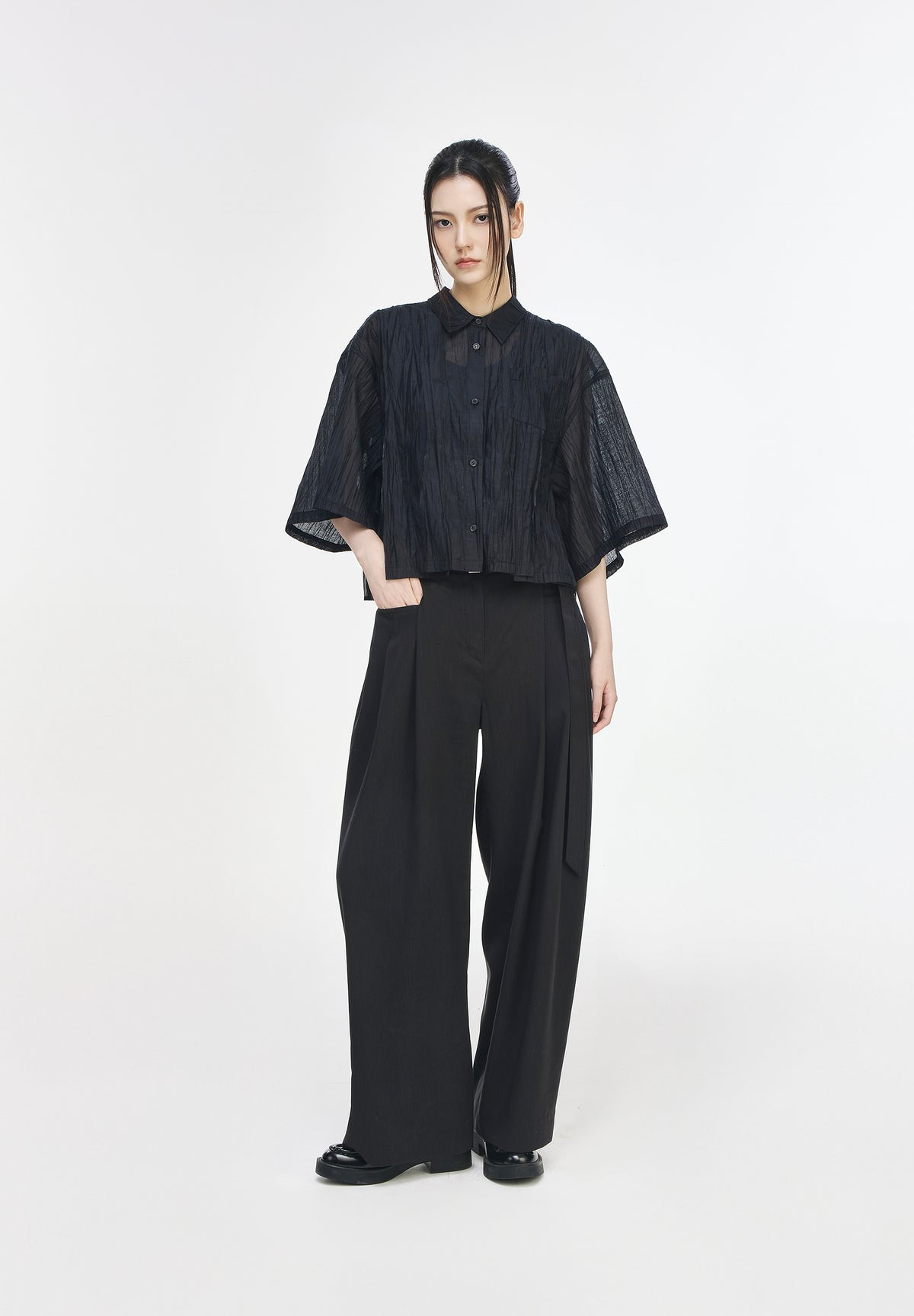 EDGEFOLD LINEN VOLUME PANTS