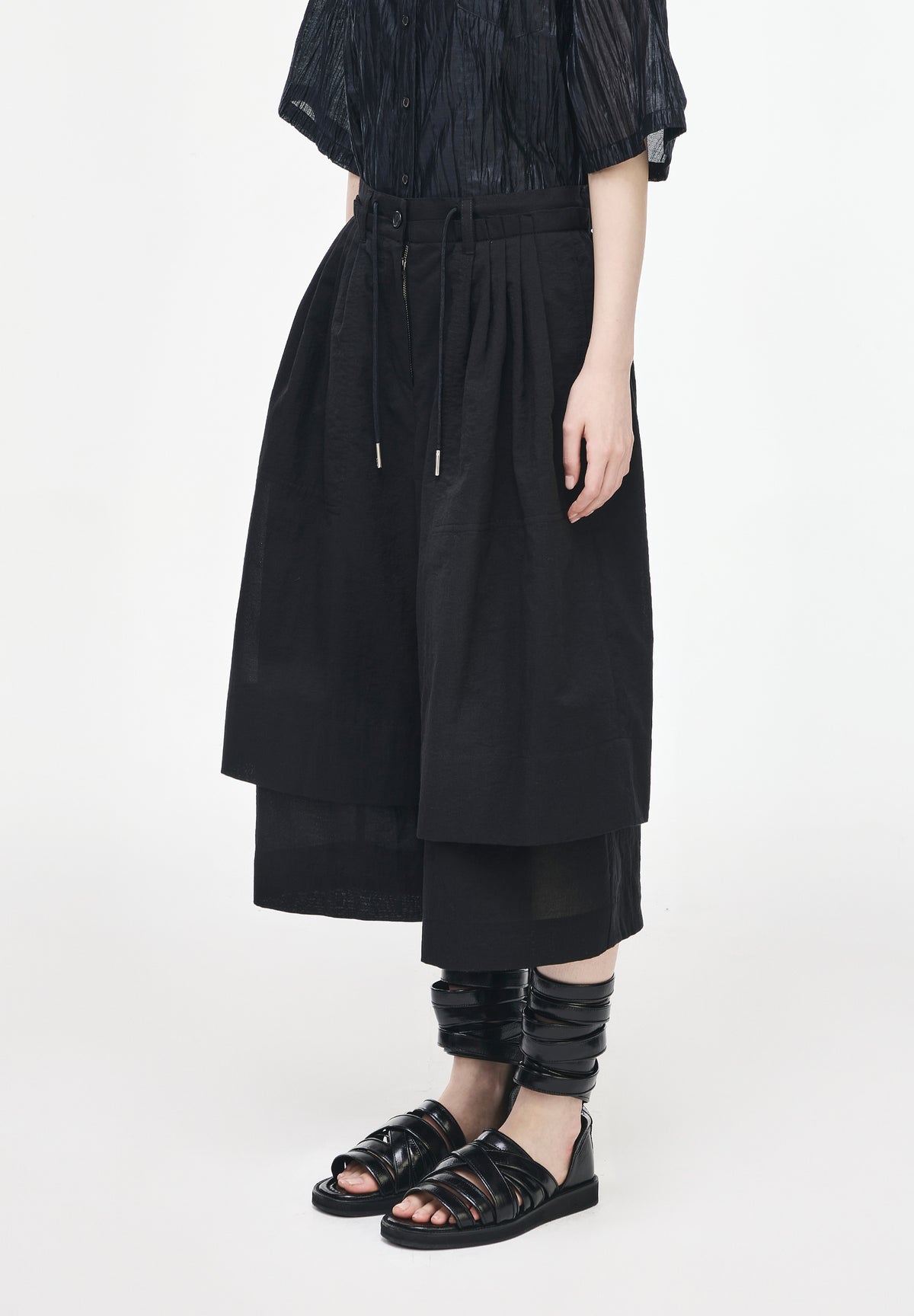 GHOSTFOLD CROP WIDE PANTS