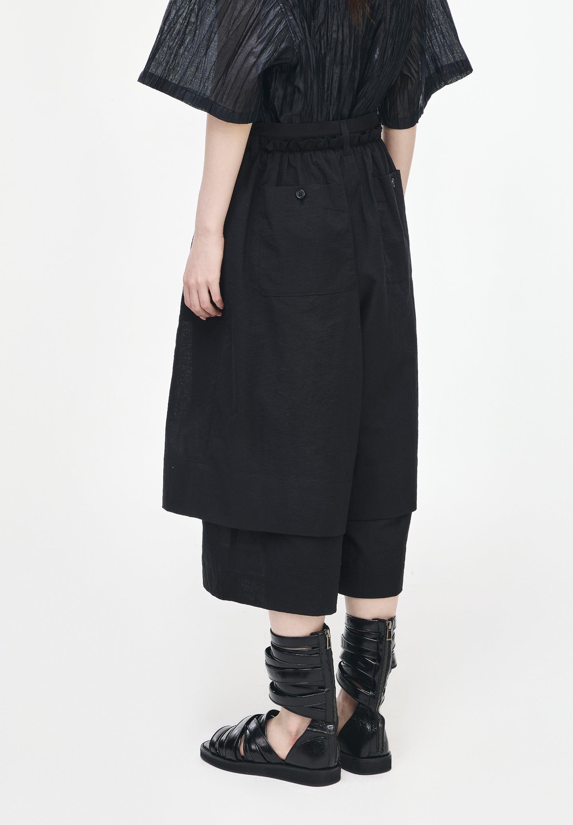 GHOSTFOLD CROP WIDE PANTS