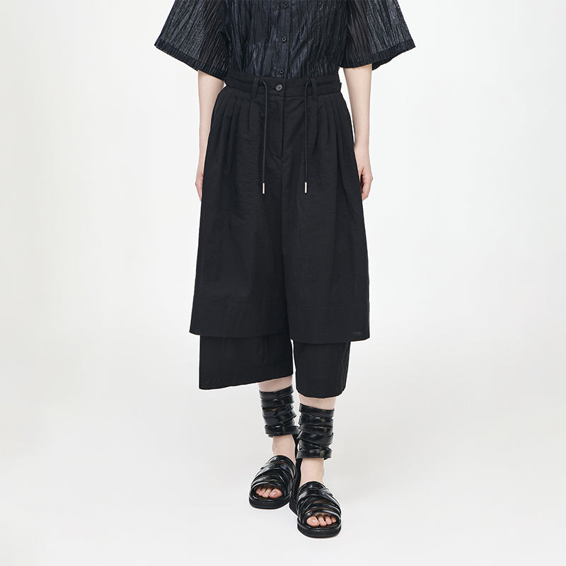 GHOSTFOLD CROP WIDE PANTS