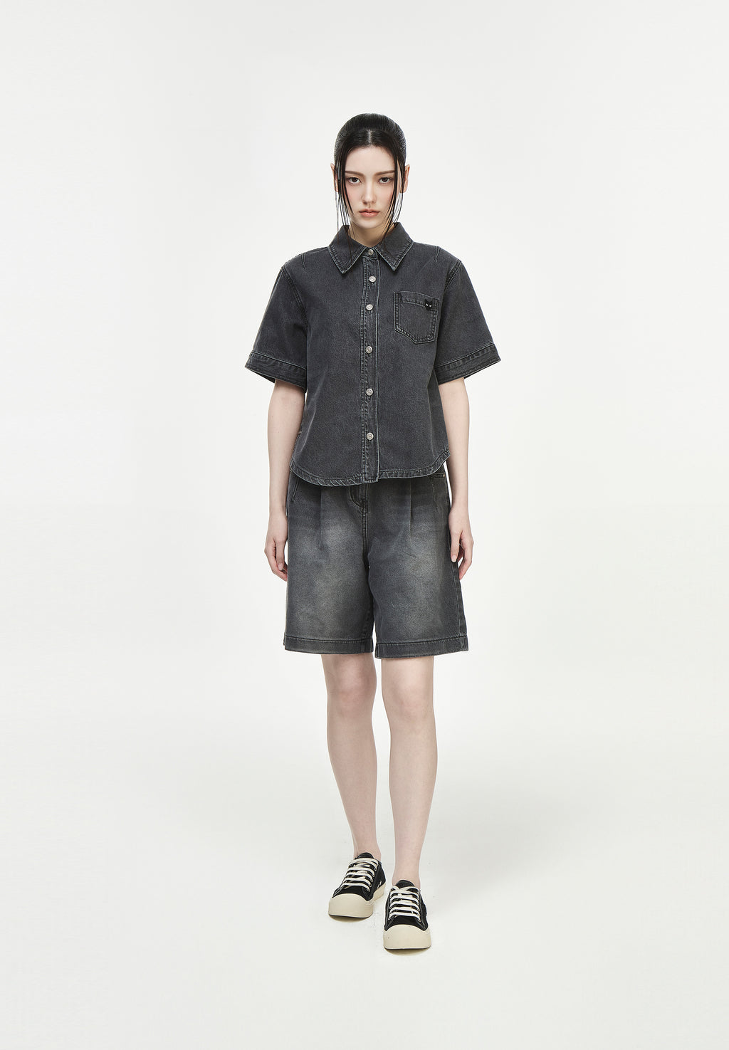 PANTHER DENIM BERMUDA PANTS