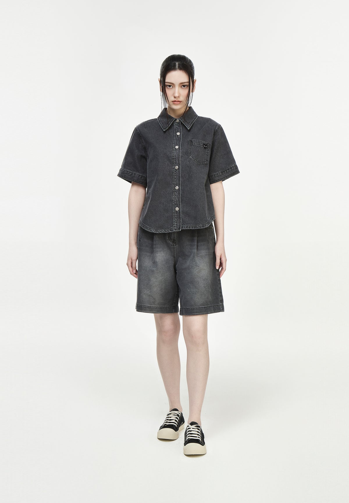 PANTHER DENIM BERMUDA PANTS