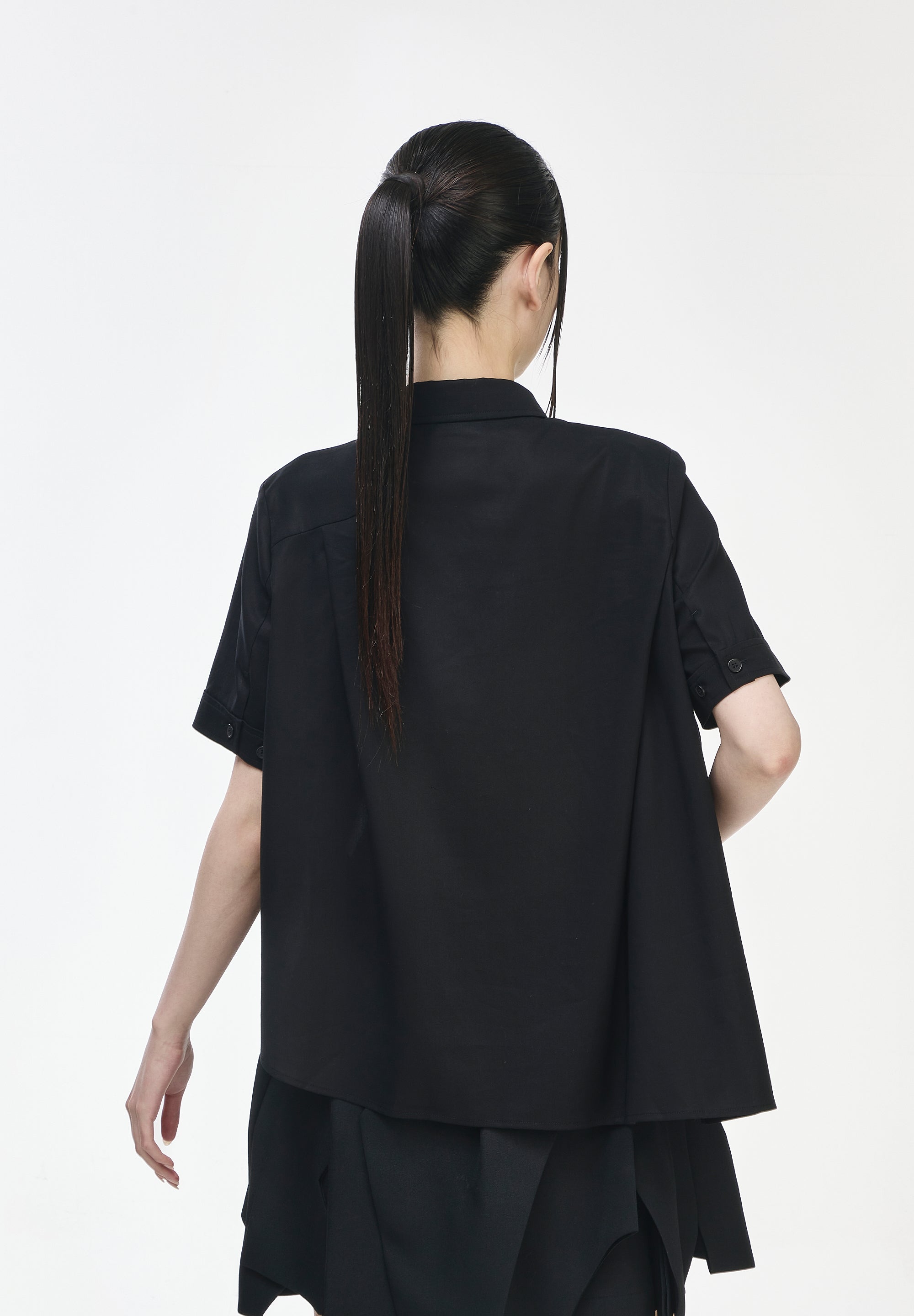BIAS DRAPE HALF SHIRT