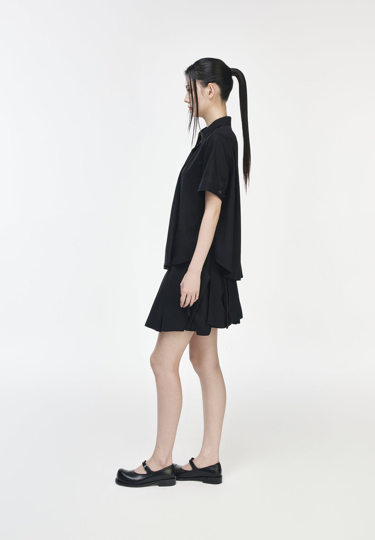 BIAS DRAPE HALF SHIRT