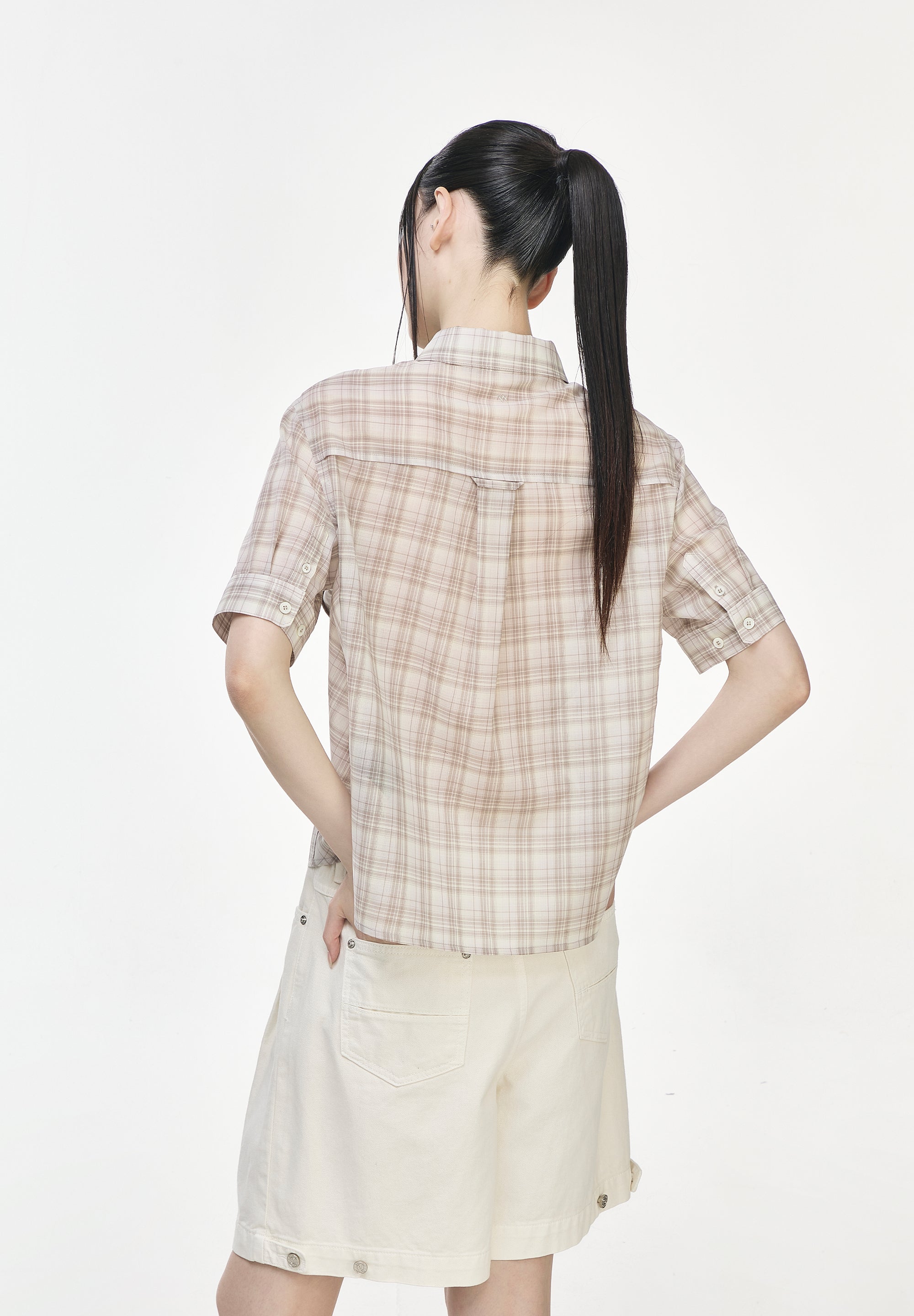 PANTHER CHECK HALF SHIRT