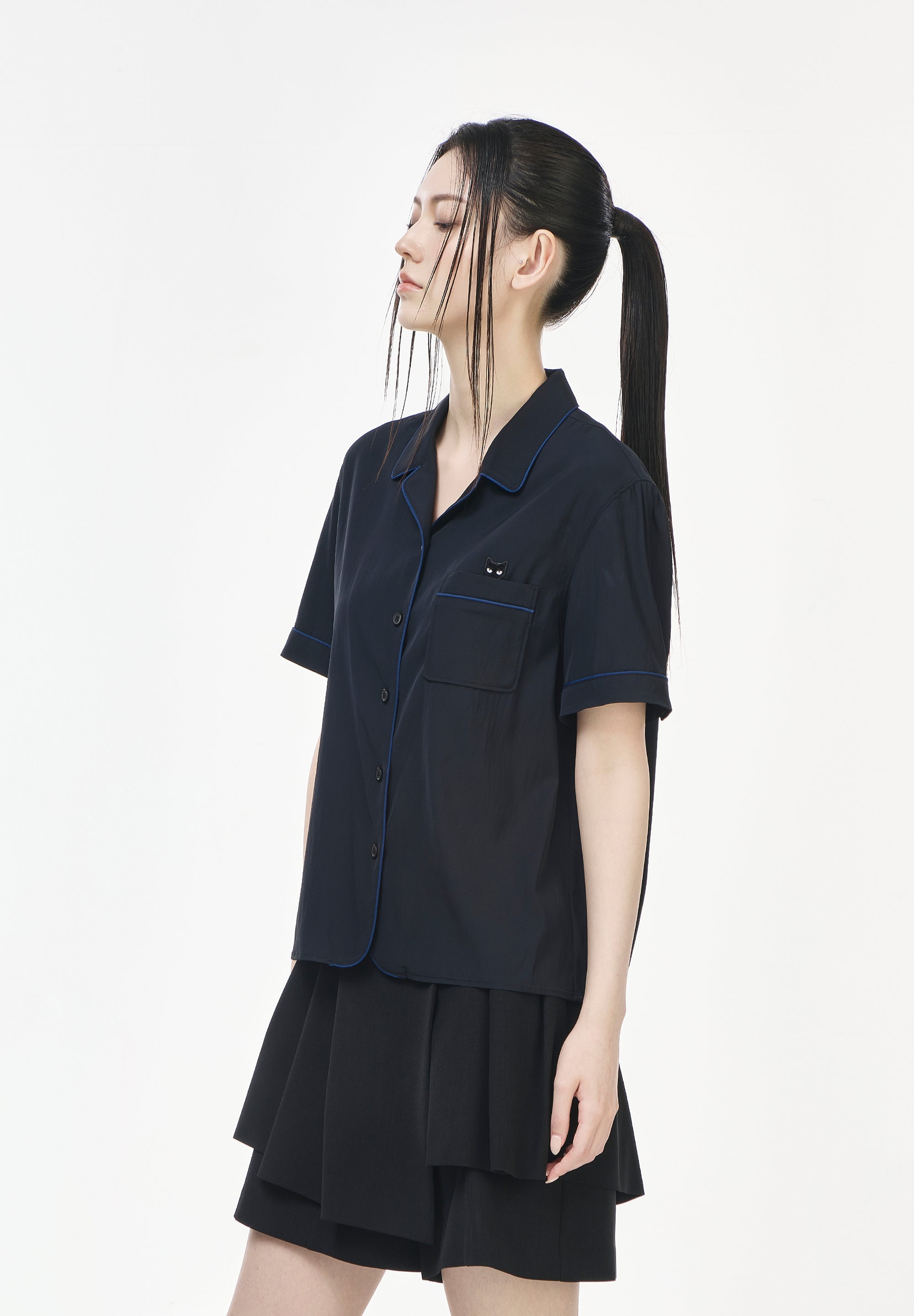 PANTHER OPEN COLLAR SHIRT