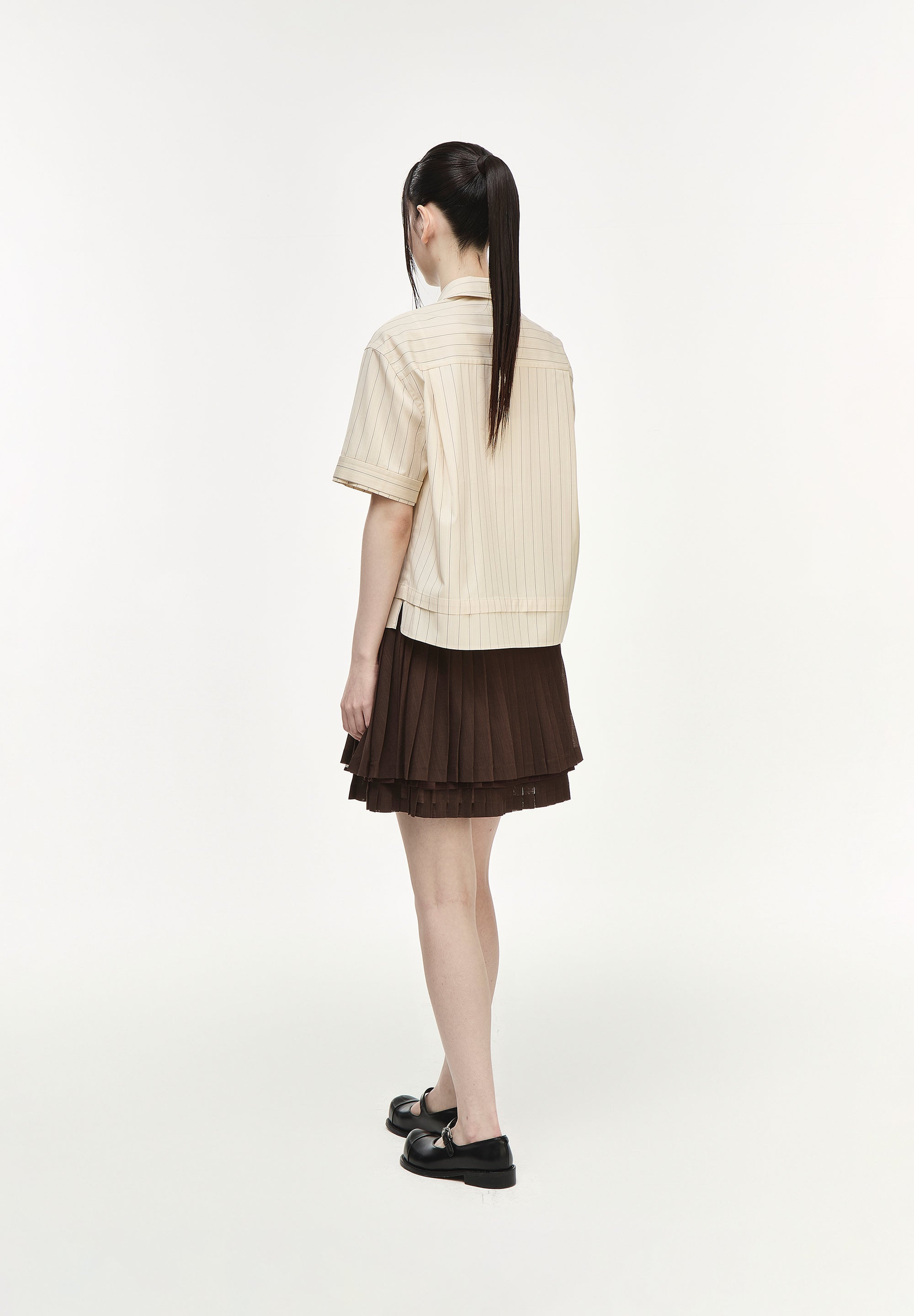 PANTHER LAYERED OPEN COLLAR SHIRT