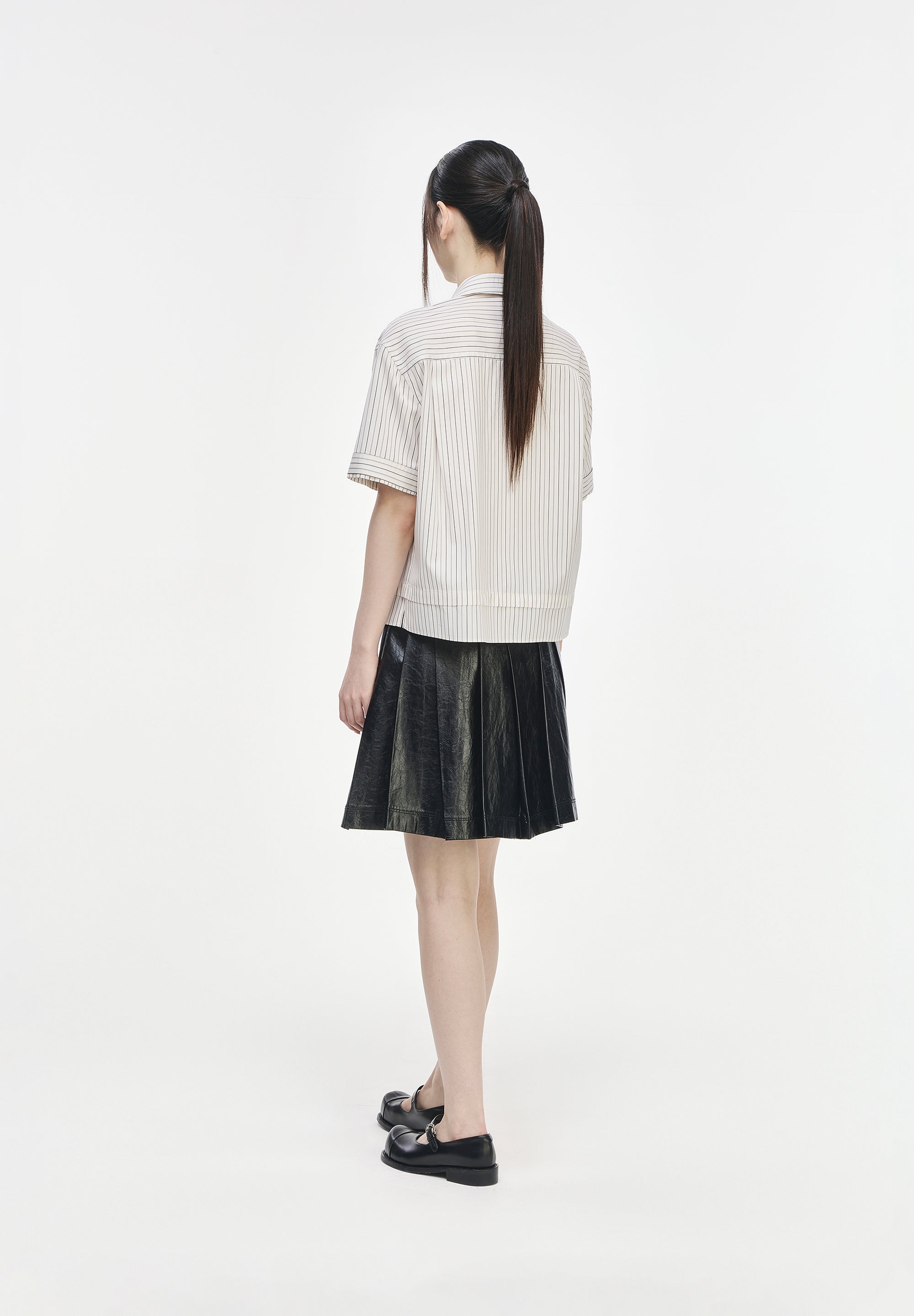 PANTHER LAYERED OPEN COLLAR SHIRT