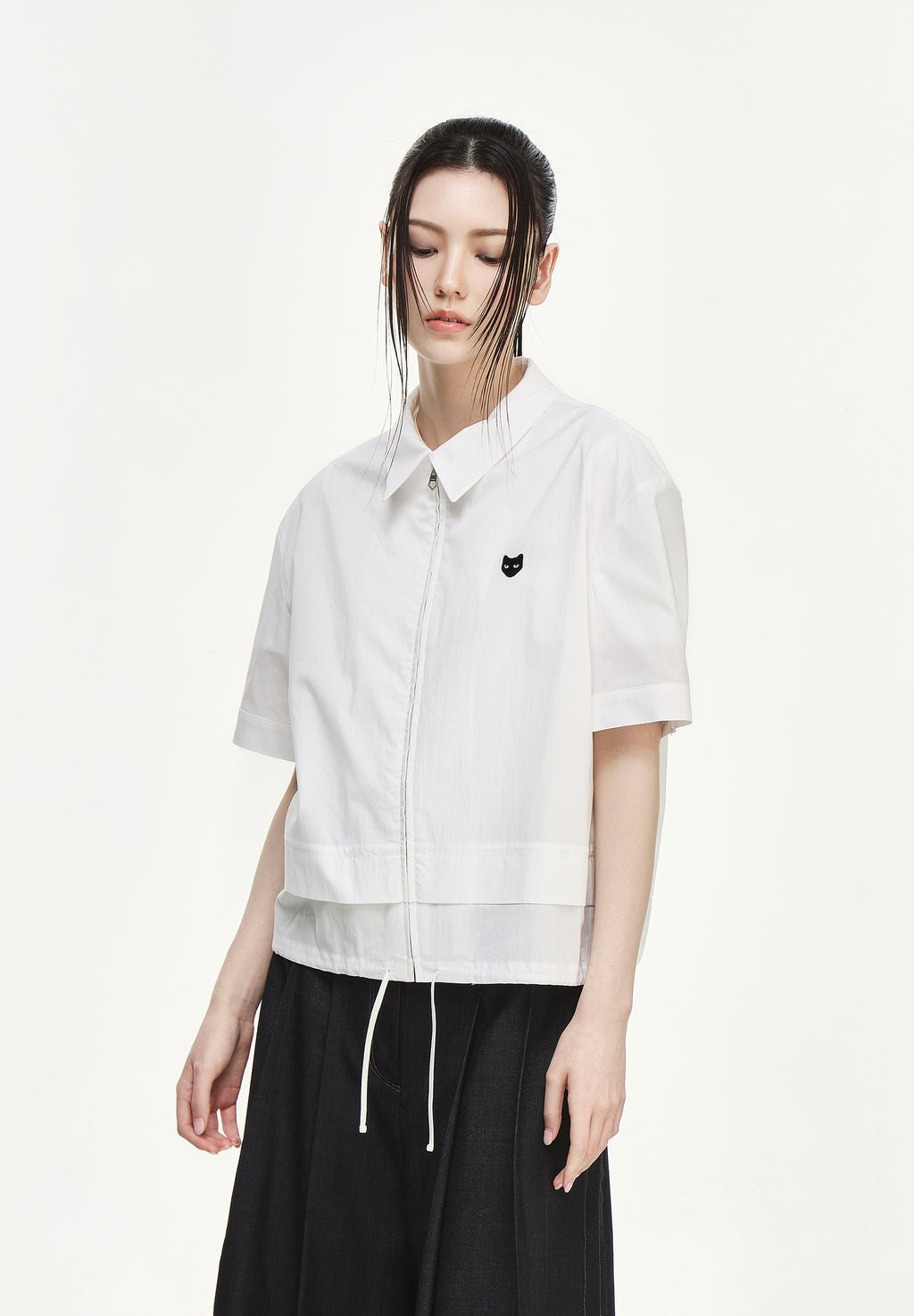 PANTHER LAYERED ZIP UP SHIRT