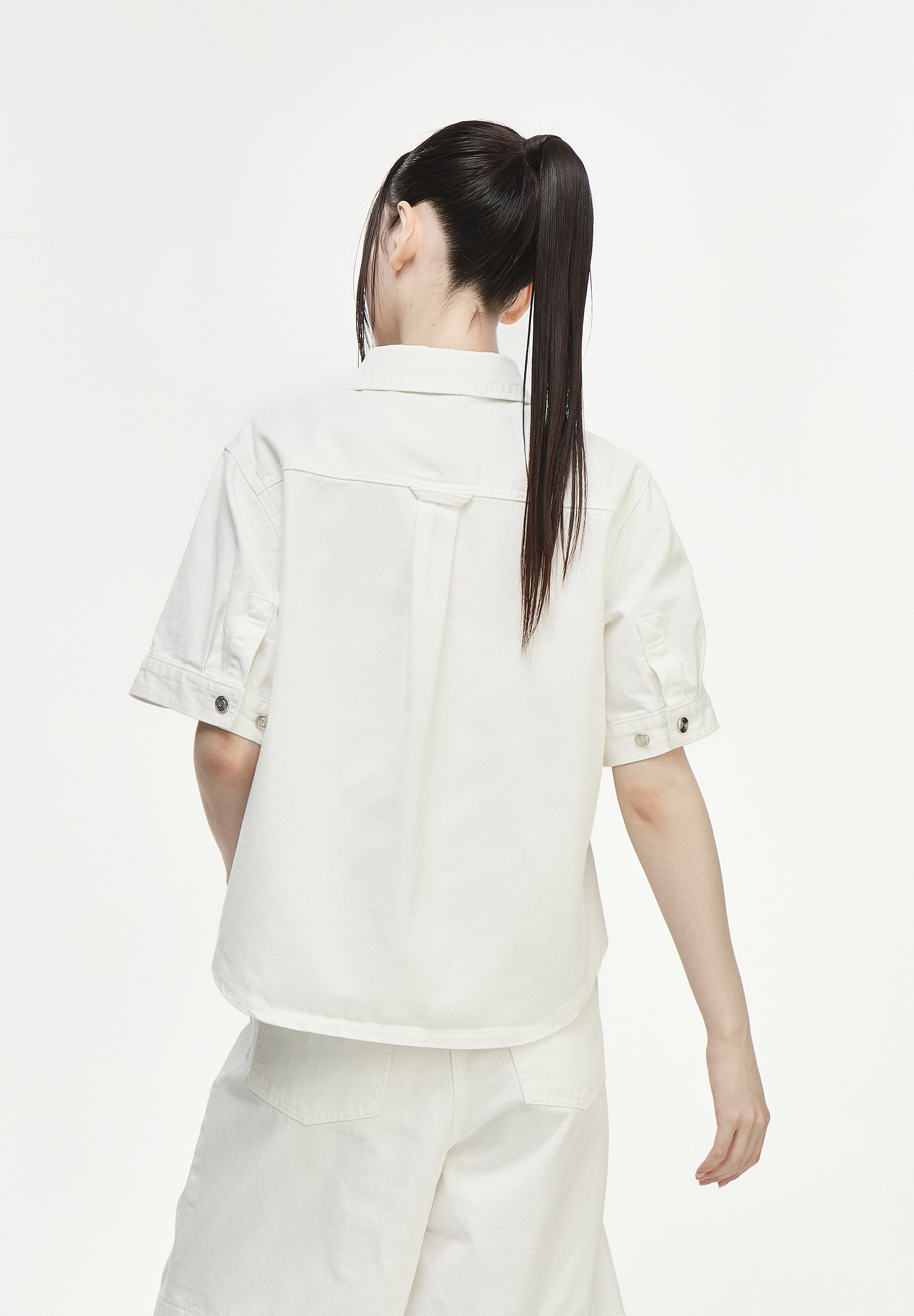 PANTHER DENIM HALF SHIRT