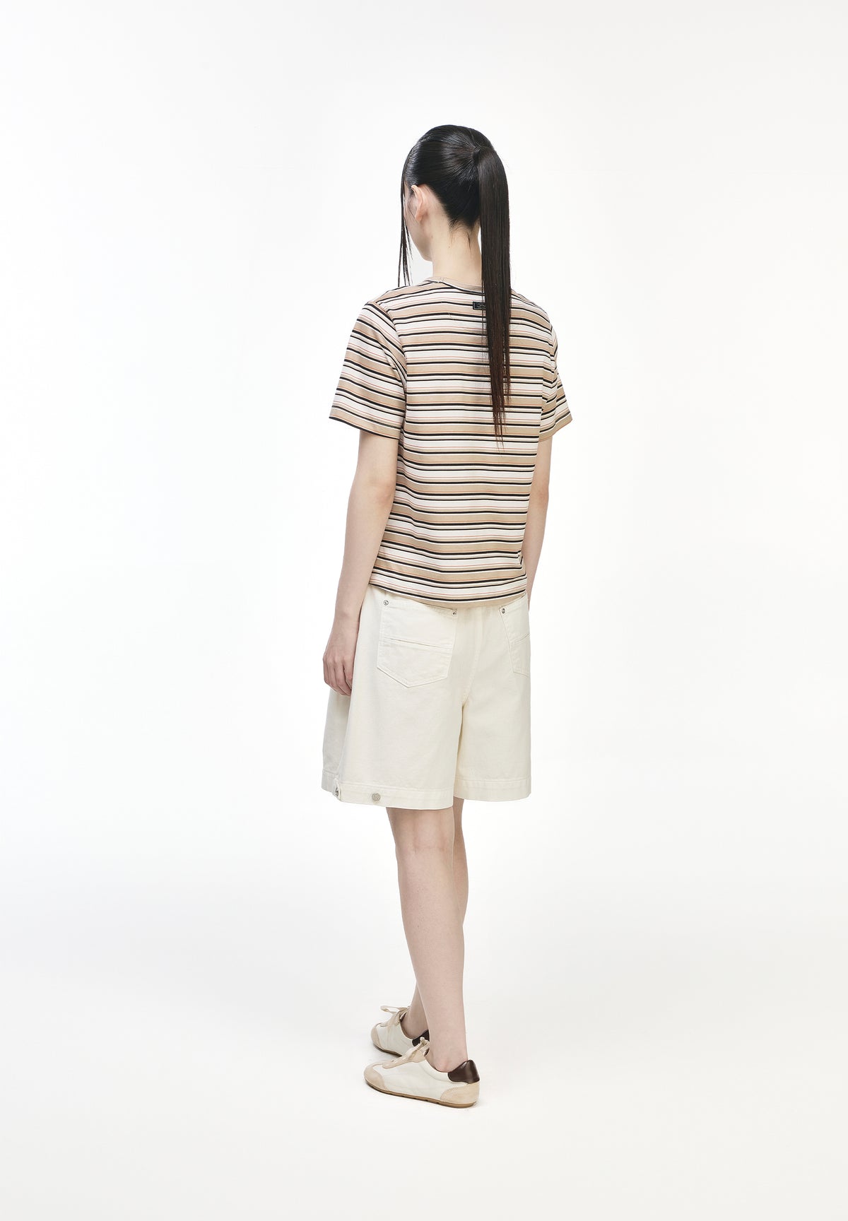 HEART STONE SLIM STRIPE T SHIRT