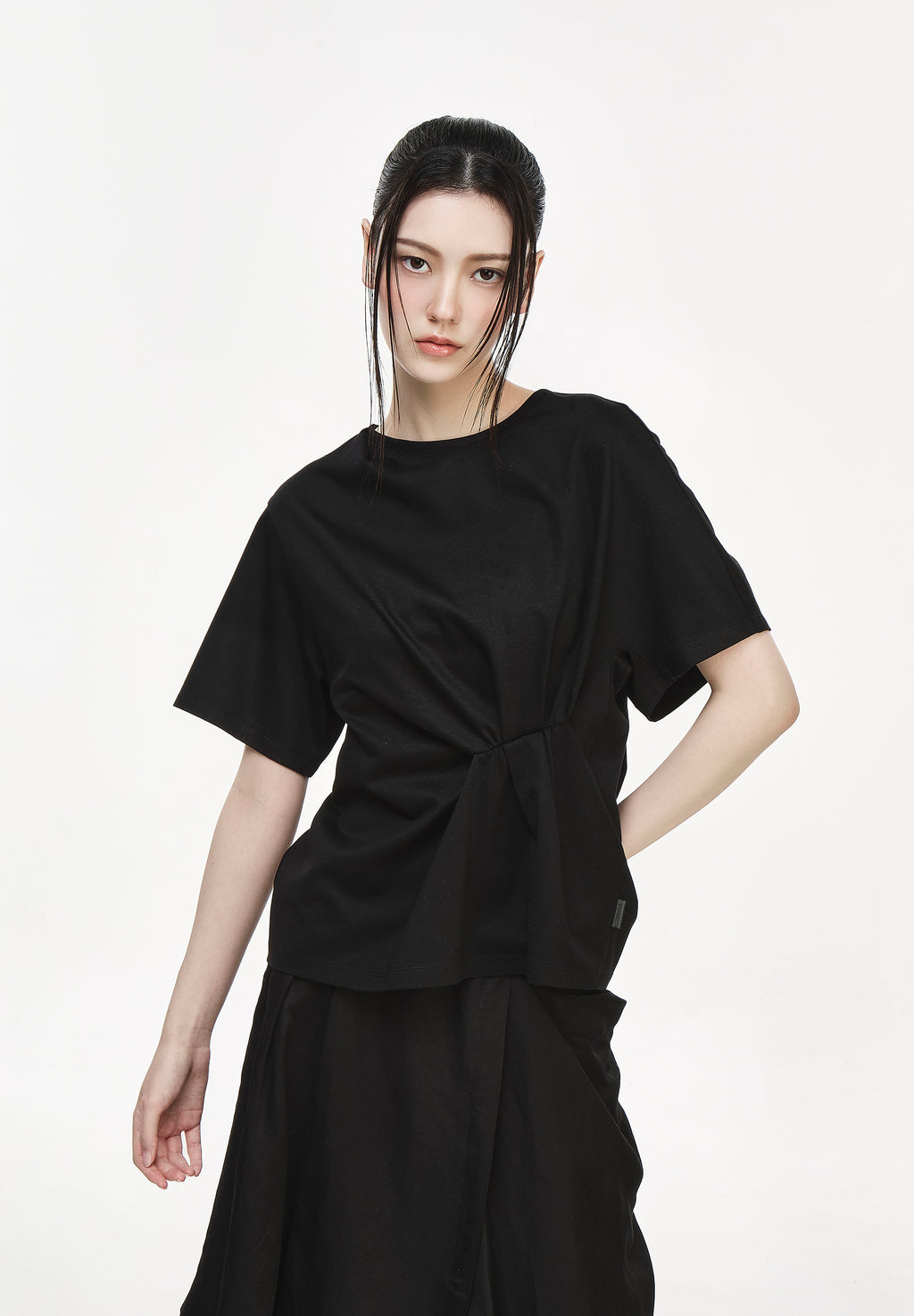 CRUSHED DRAPE T SHIRT