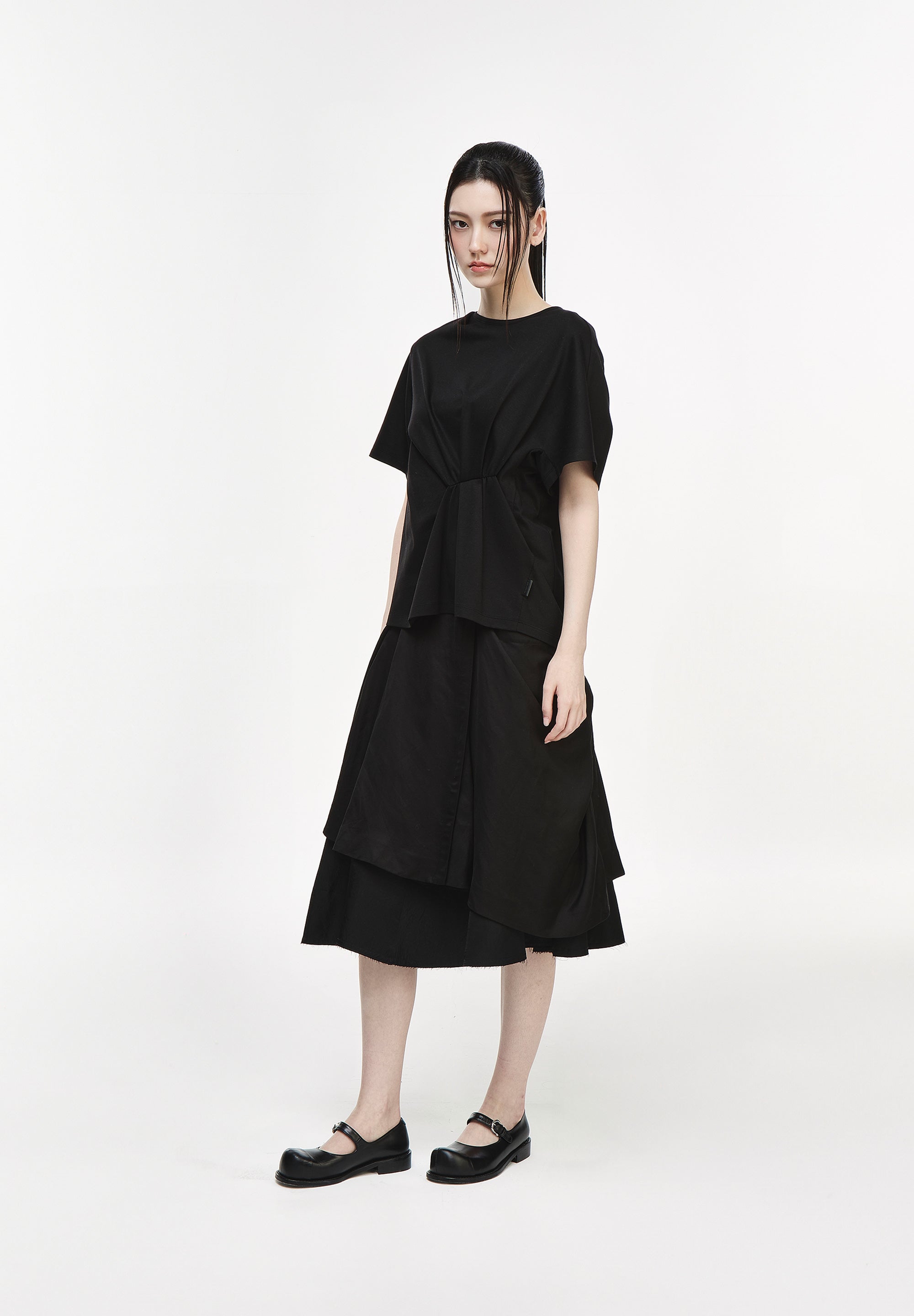 CRUSHED DRAPE T SHIRT