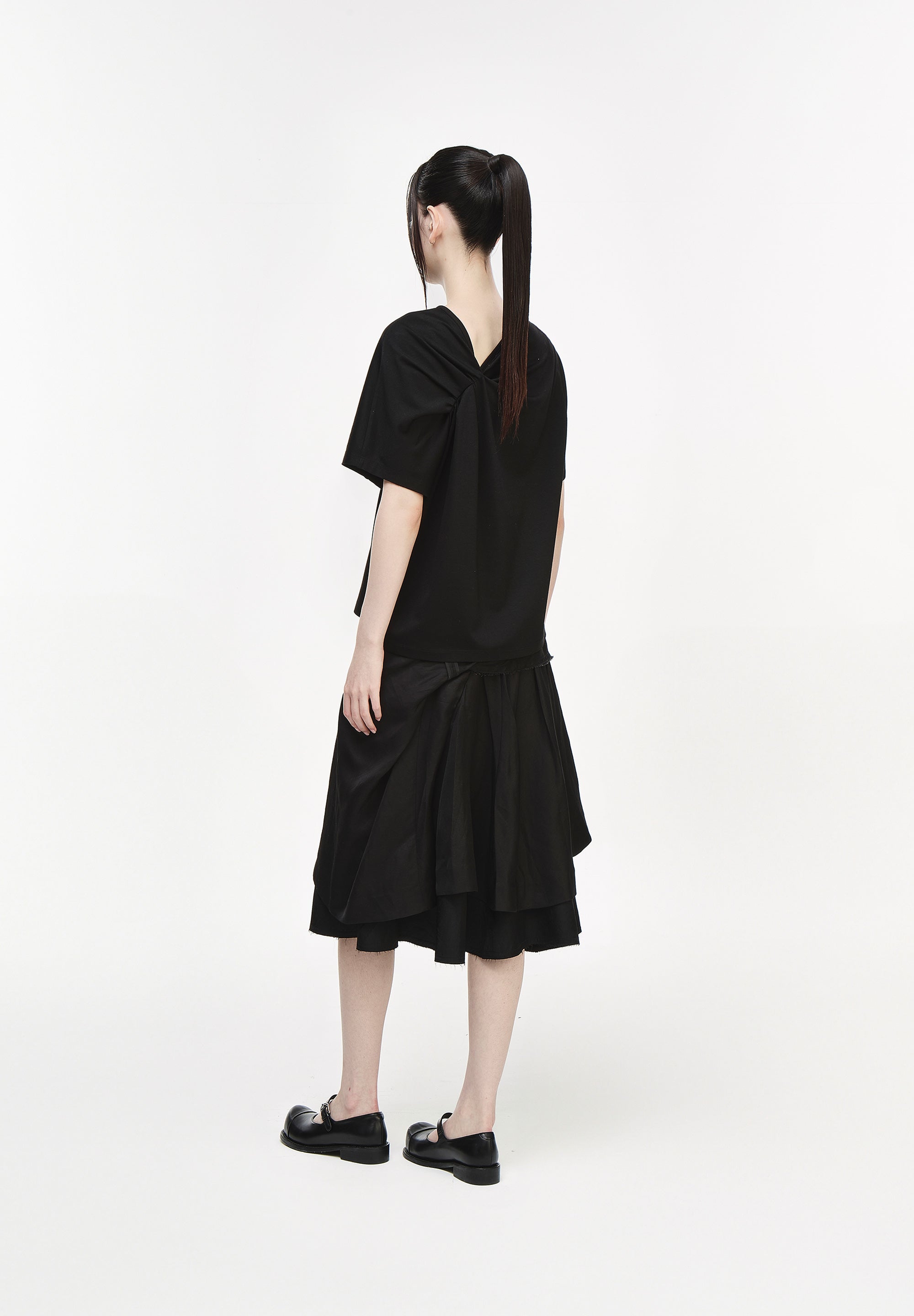 CRUSHED DRAPE T SHIRT