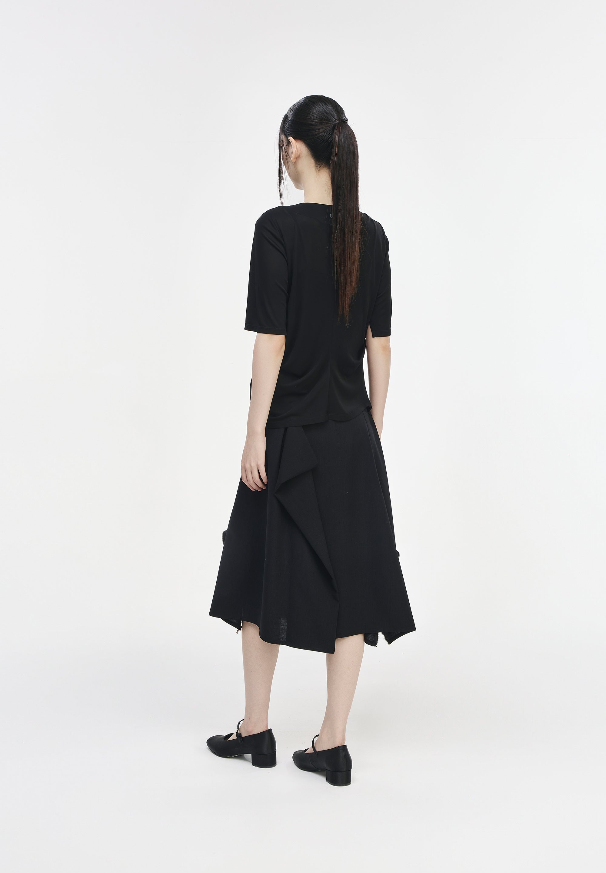 DRAPE BOATNECK LONG SLEEVE