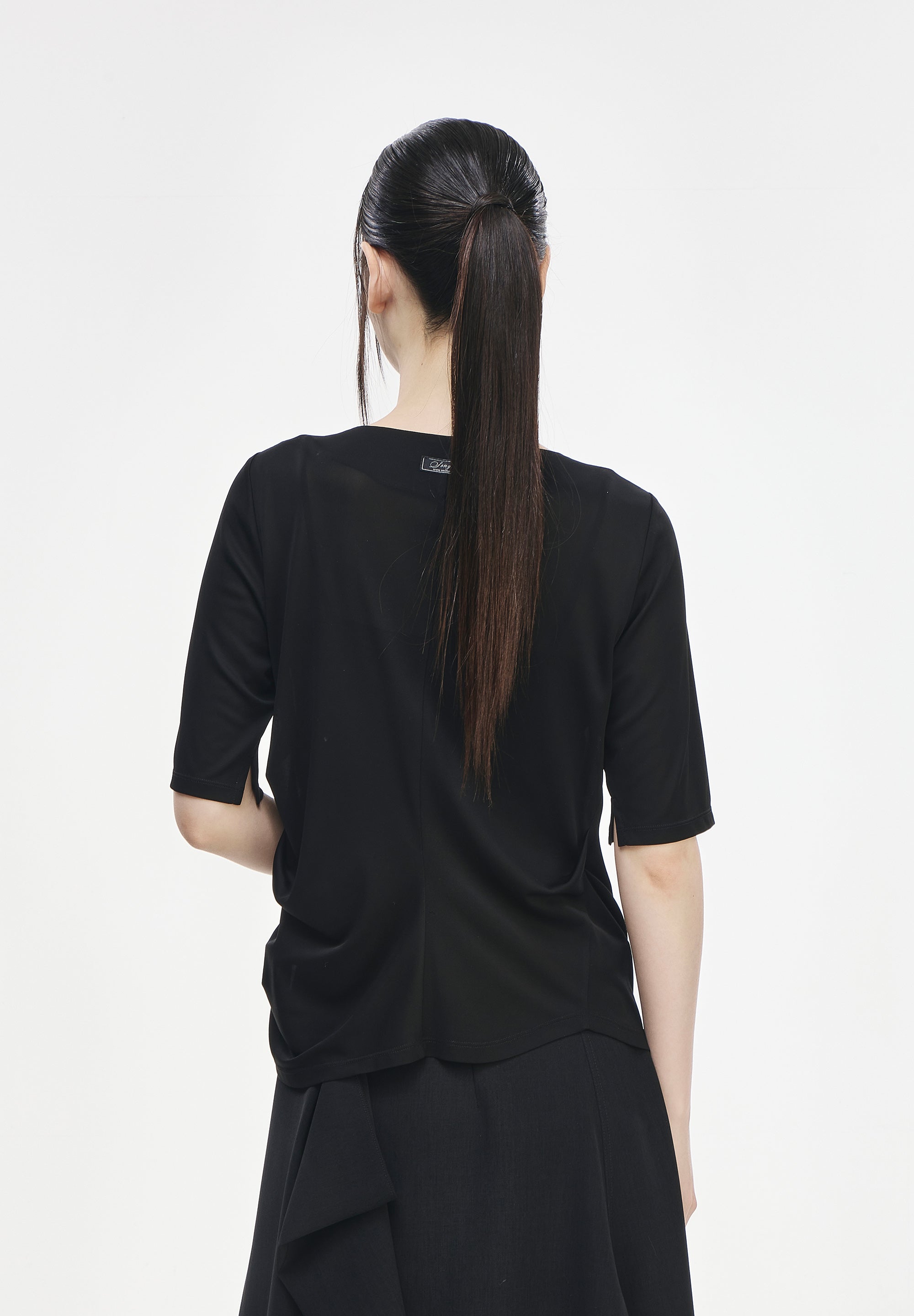 DRAPE BOATNECK LONG SLEEVE