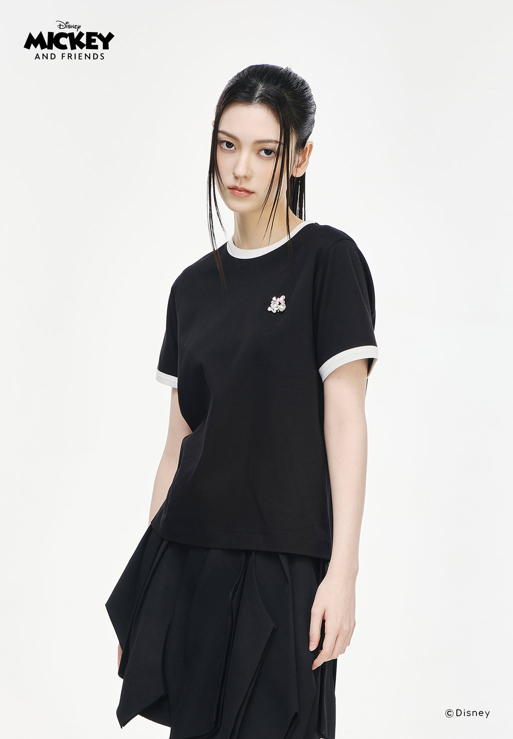 MINNIE JEWEL APPLIQUE T SHIRT