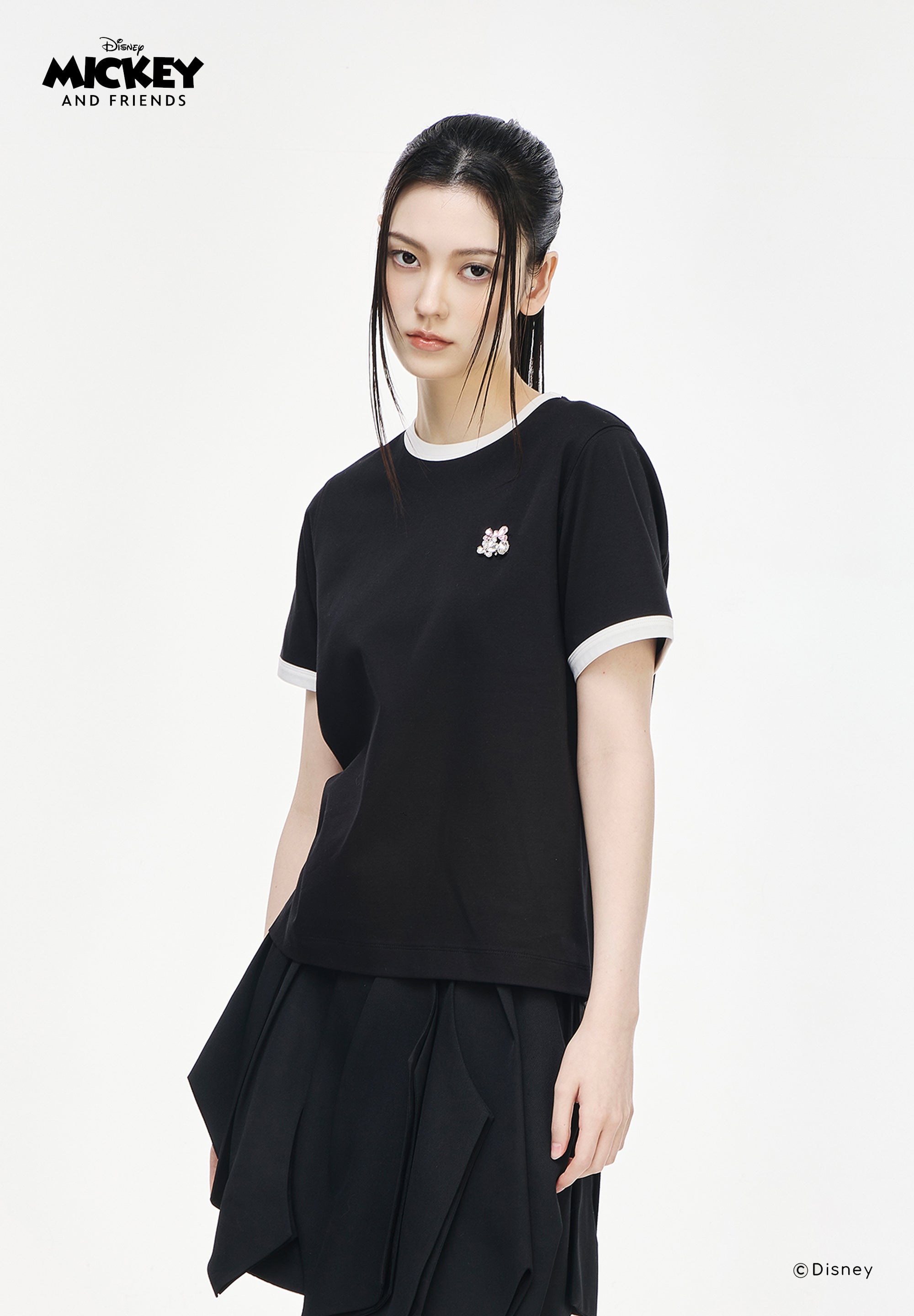 MINNIE JEWEL APPLIQUE T SHIRT