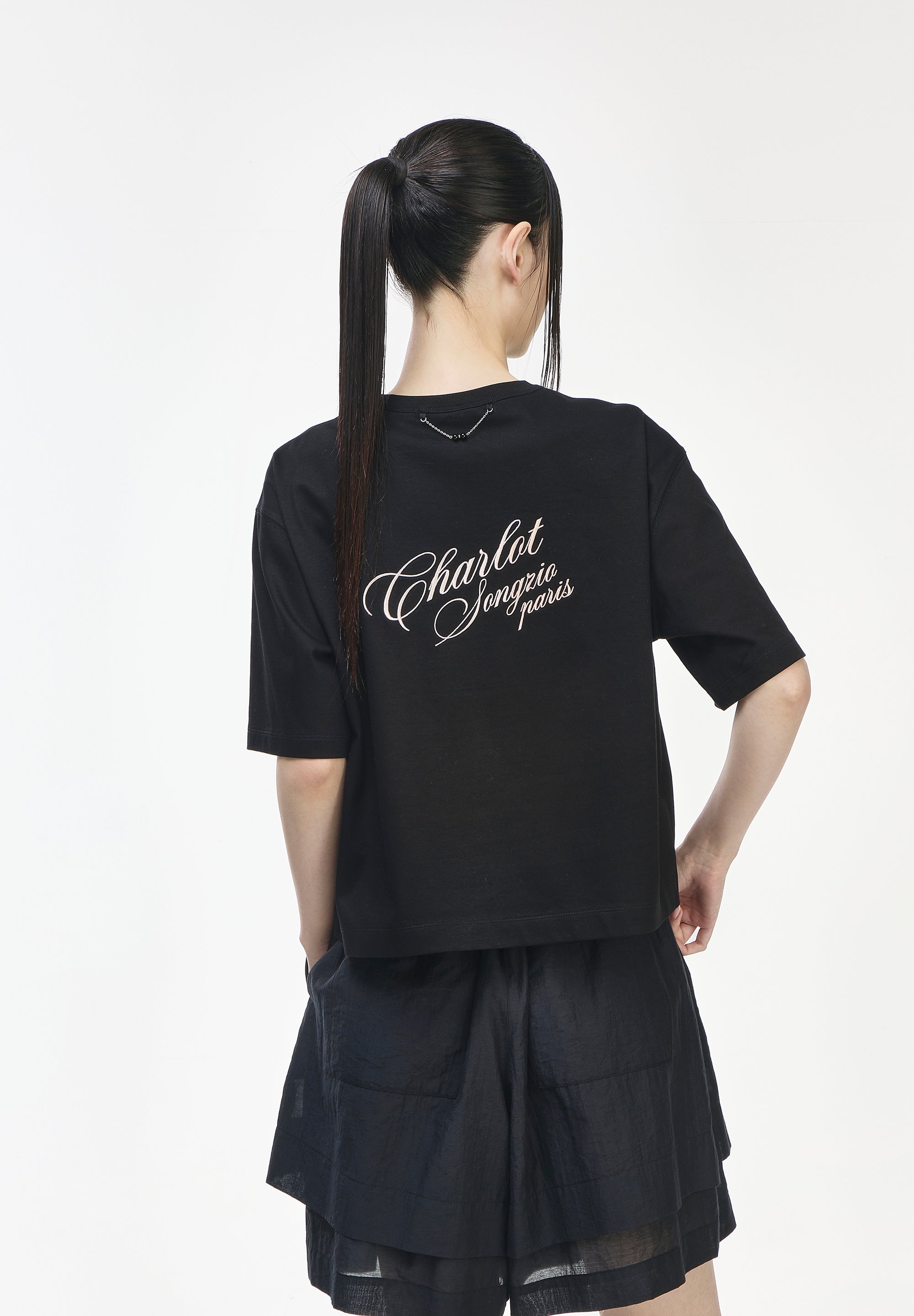CHARLOT ECRITURE CROP T SHIRT