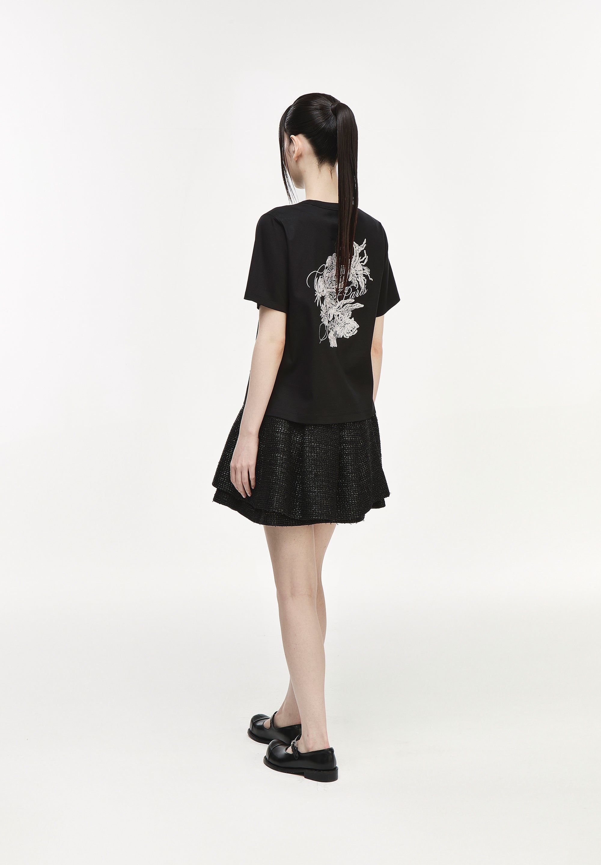 FLEUR EMBROIDERED T SHIRT